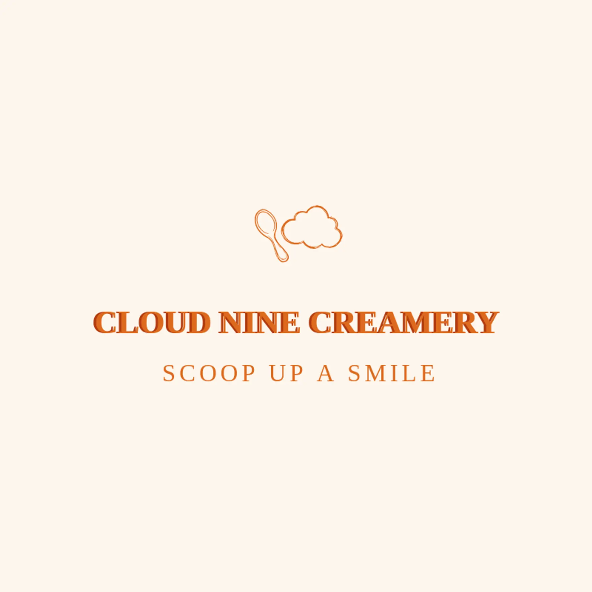 Cloud Nine Creamery logo for spoon