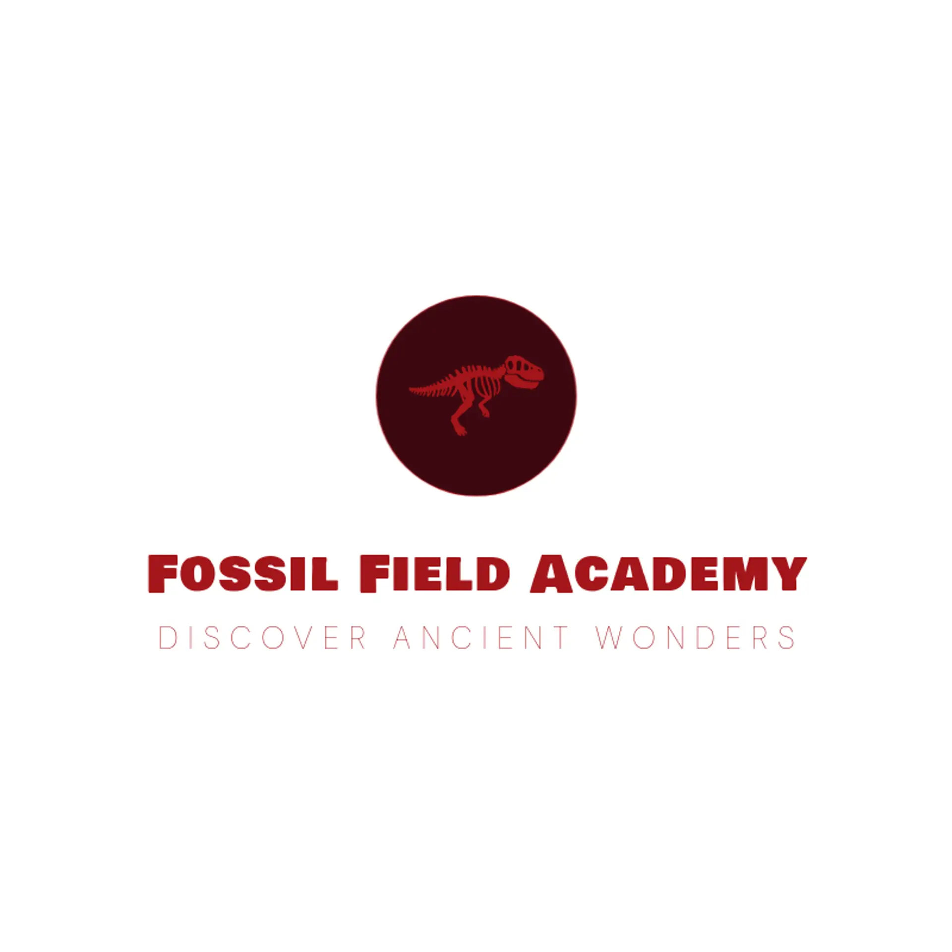 Fossil Field Academy logo for dinosaur