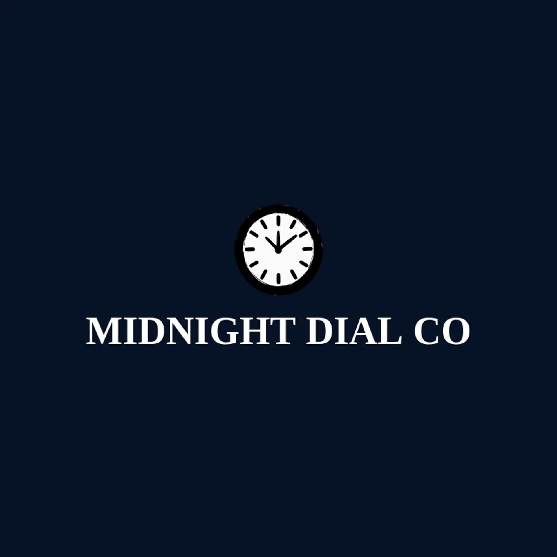 Midnight Dial Co logo for clock