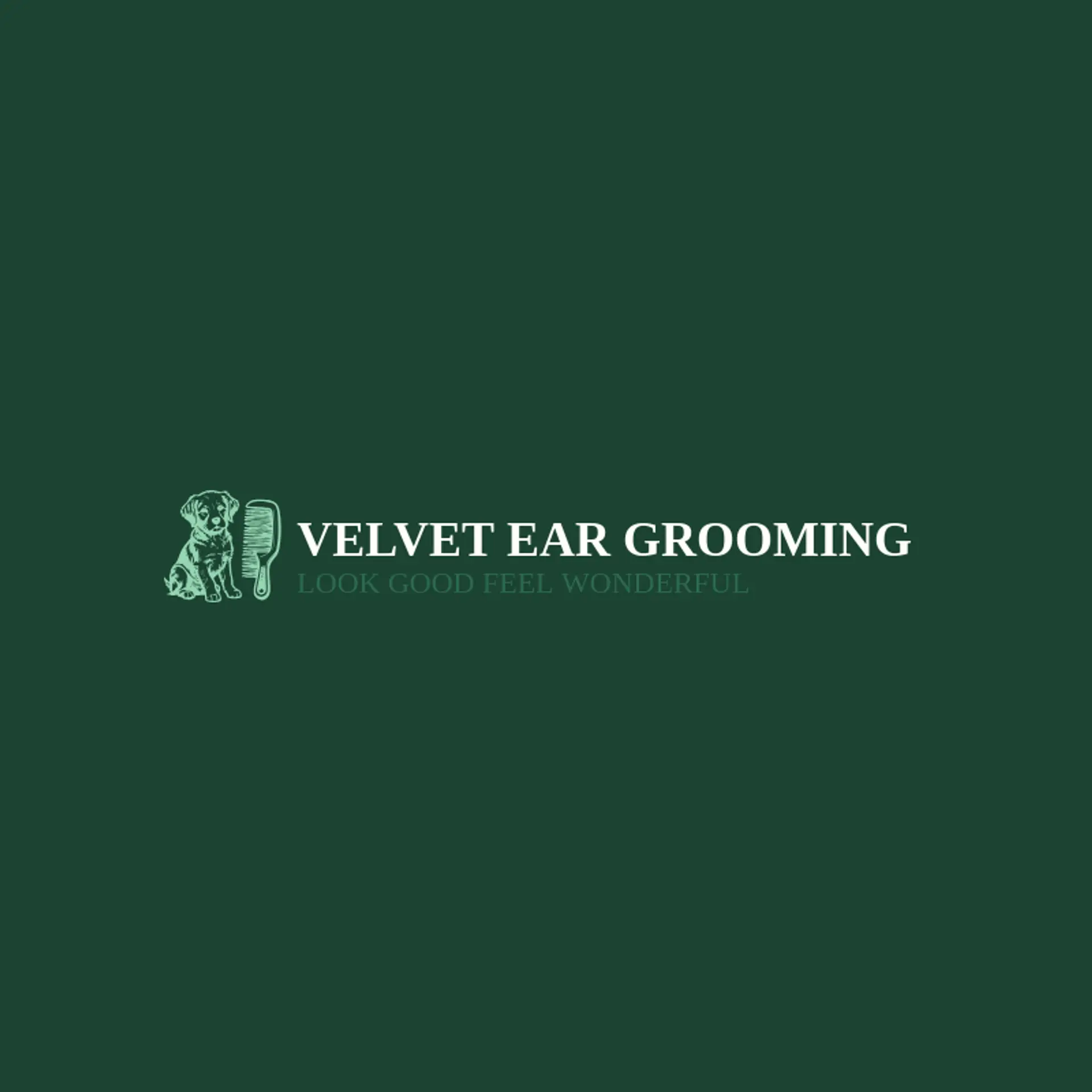 Velvet Ear Grooming logo for puppy