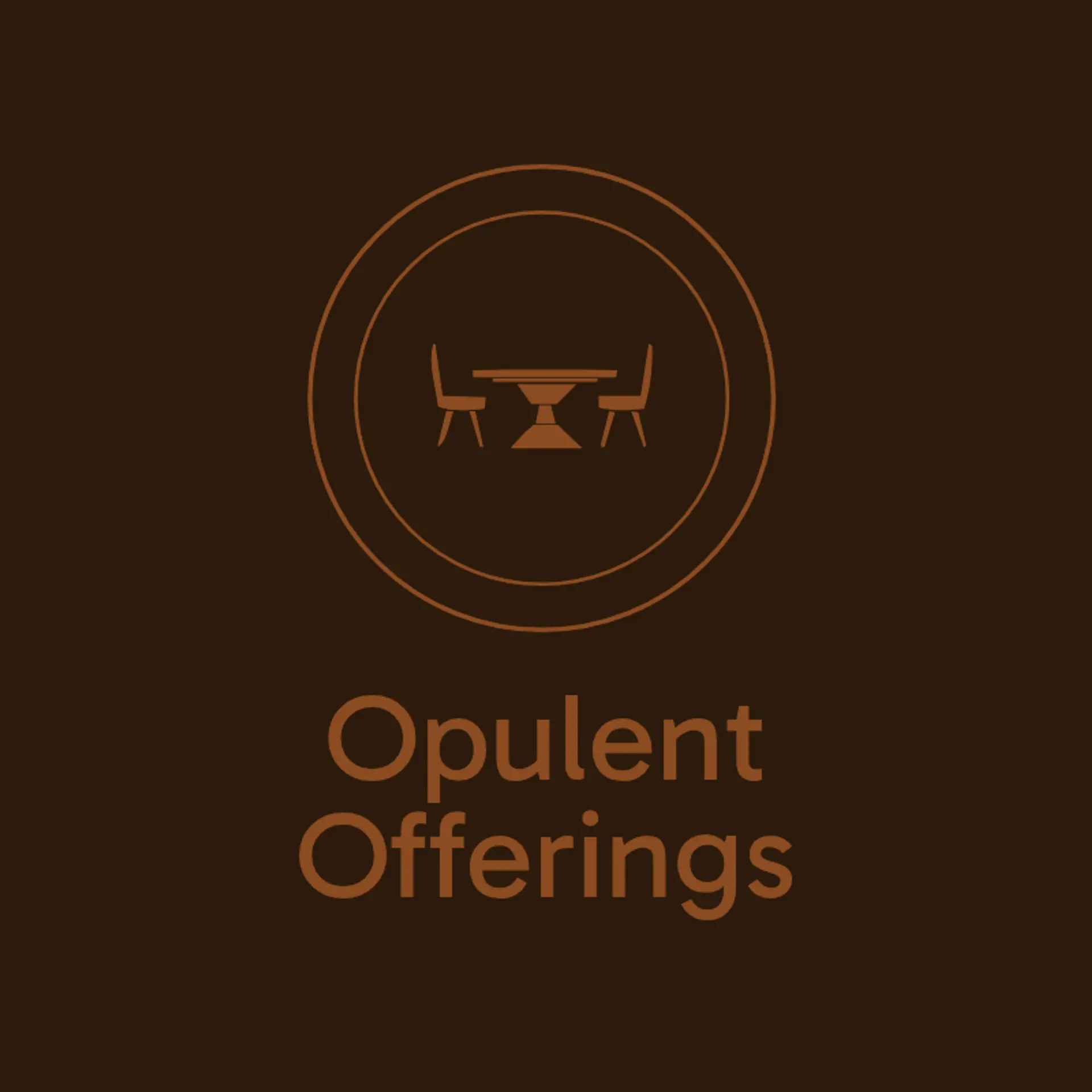 Opulent Offerings logo for fine dining restaurant