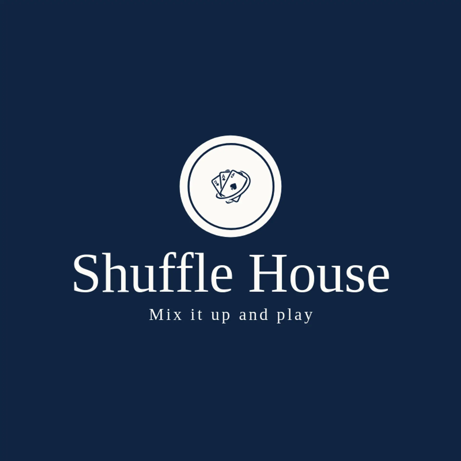Shuffle House logo for playing cards