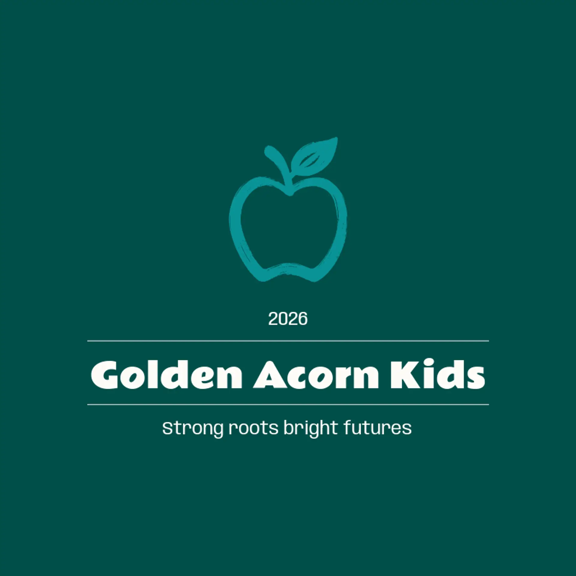 Golden Acorn Kids logo for daycare