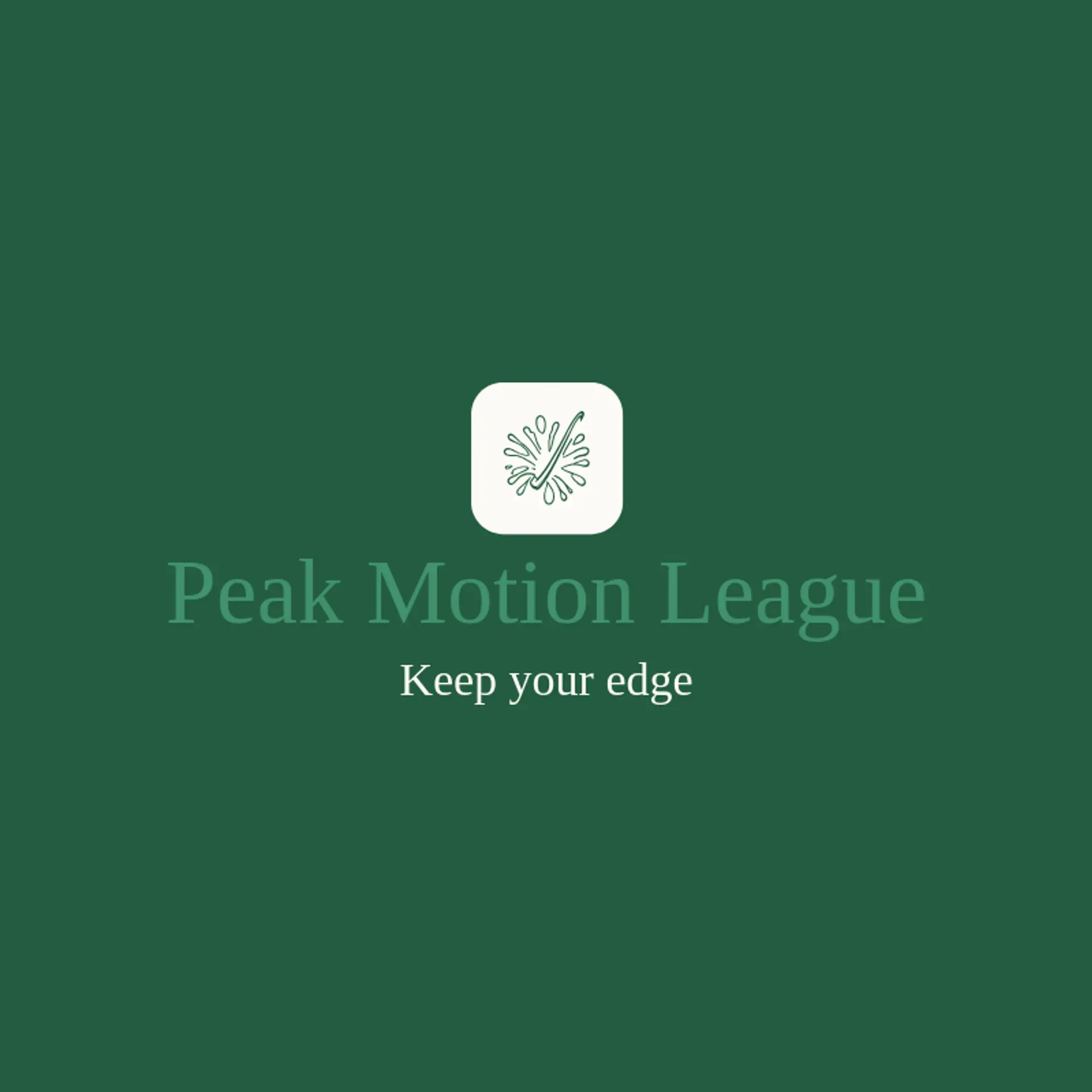 Peak Motion League logo for skiing