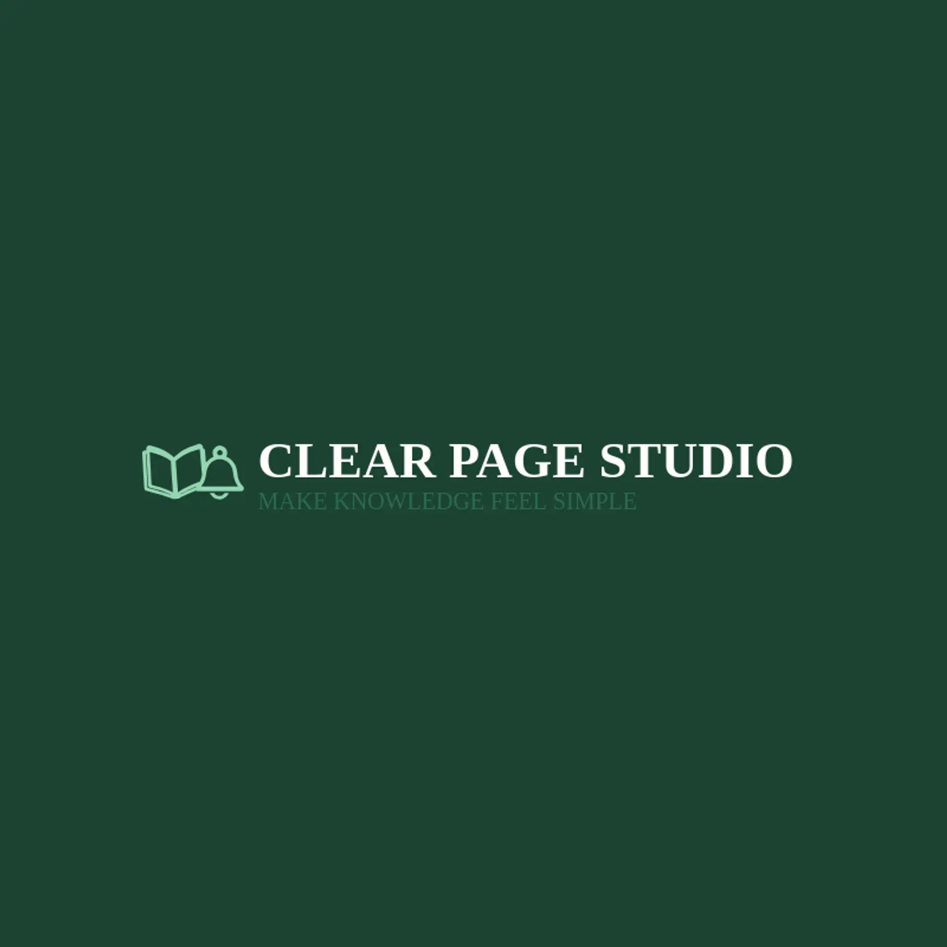 Clear Page Studio logo for teacher