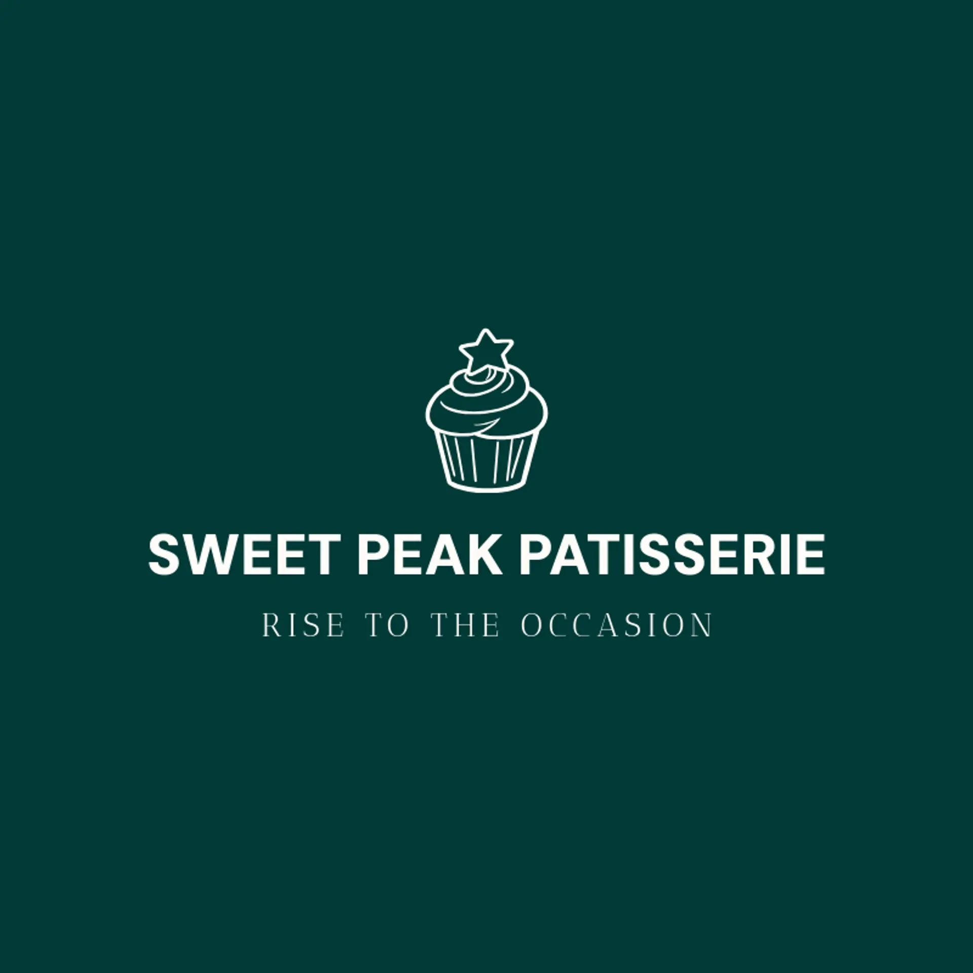 Sweet Peak Patisserie logo for cupcake