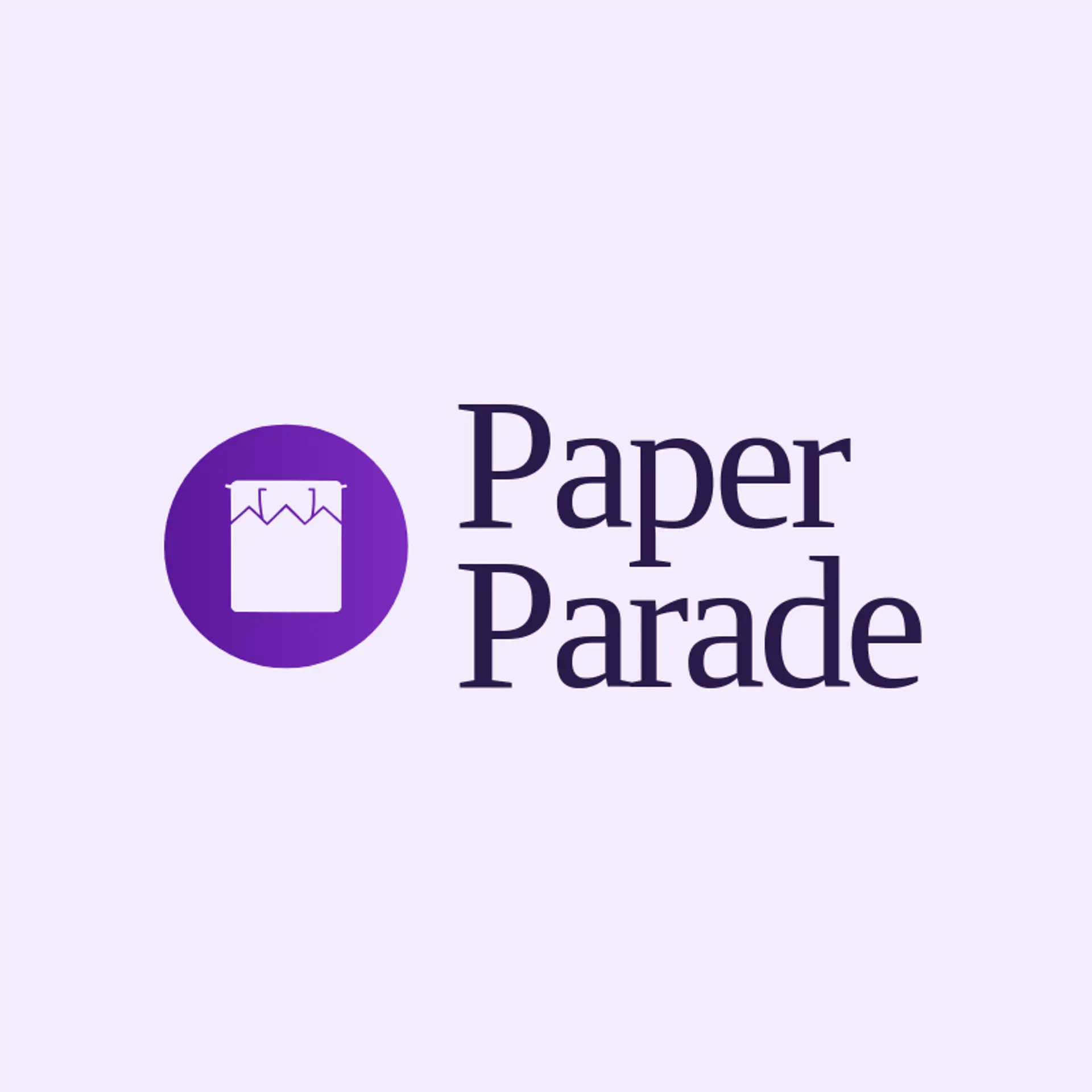 Paper Parade logo for paper