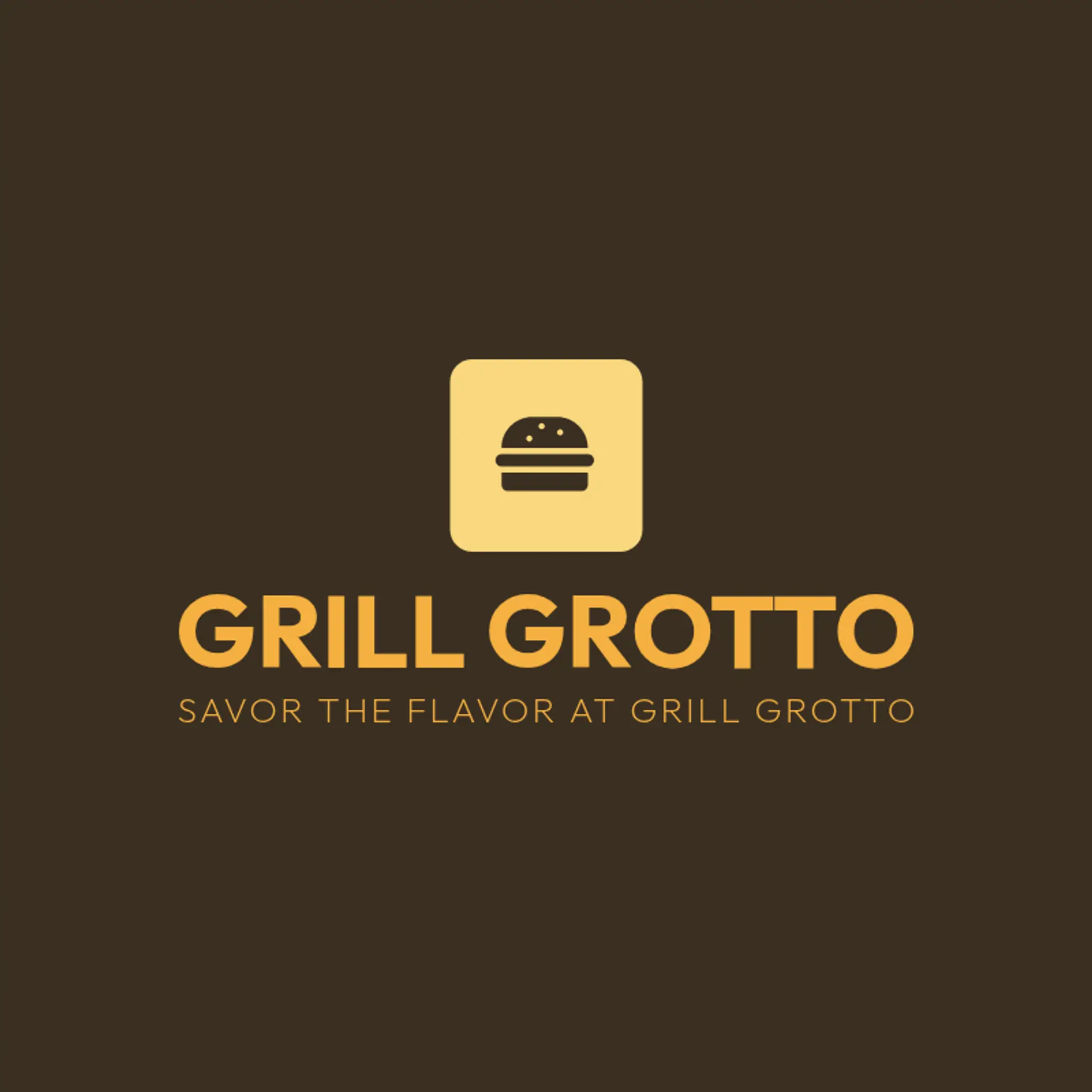 Grill Grotto logo for burger restaurant