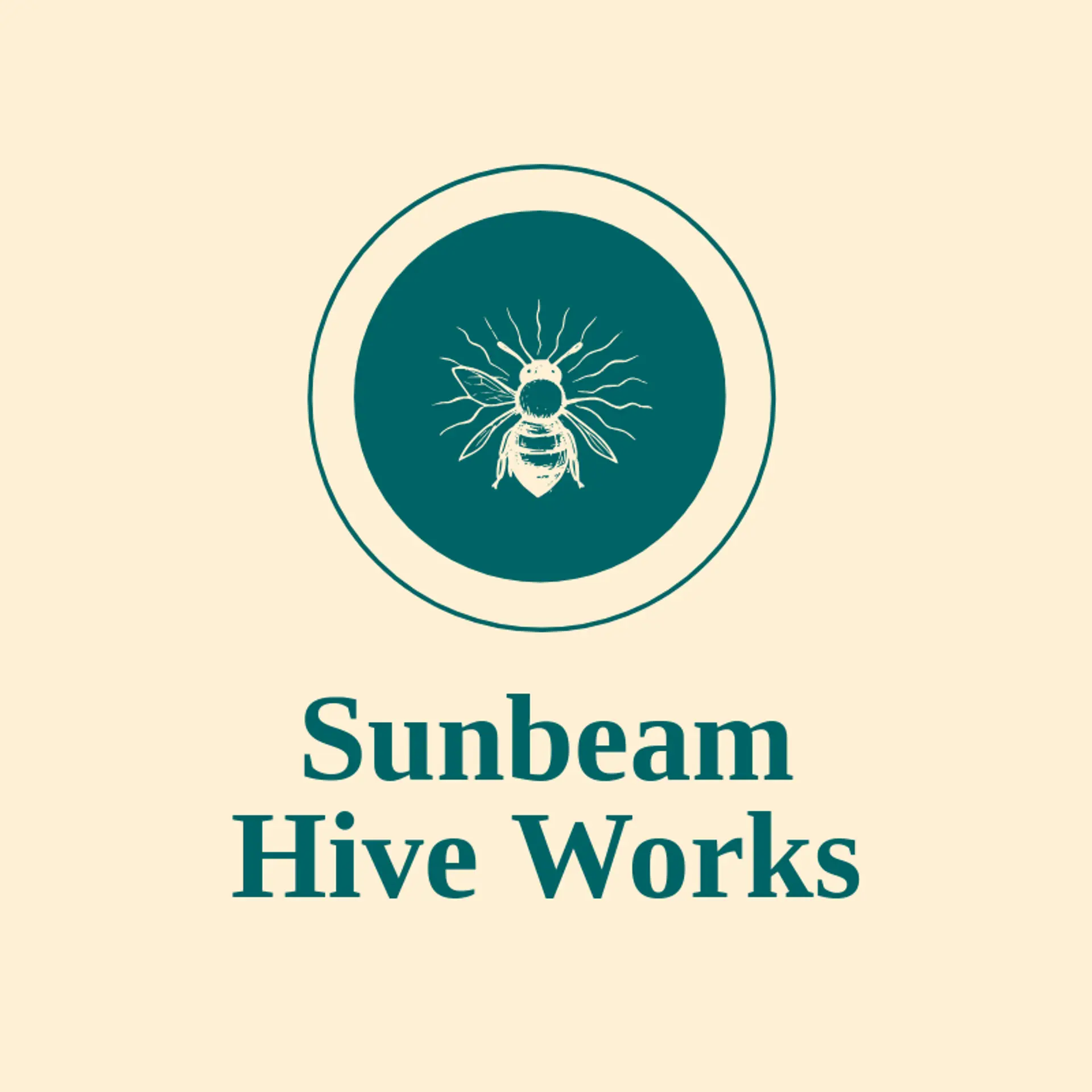 Sunbeam Hive Works logo for honey bee