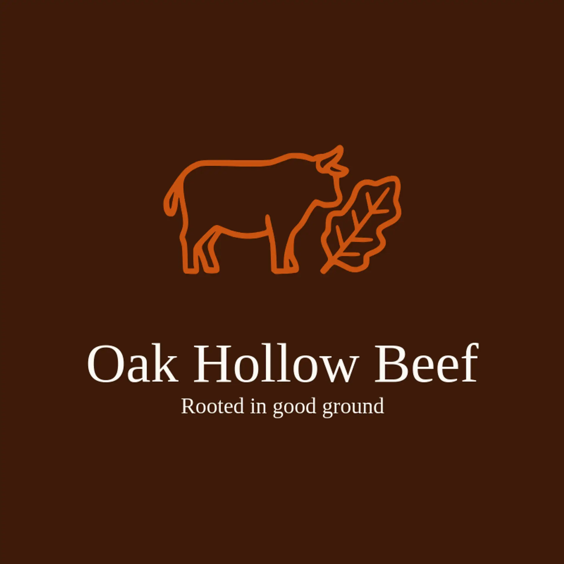 Oak Hollow Beef logo for beef
