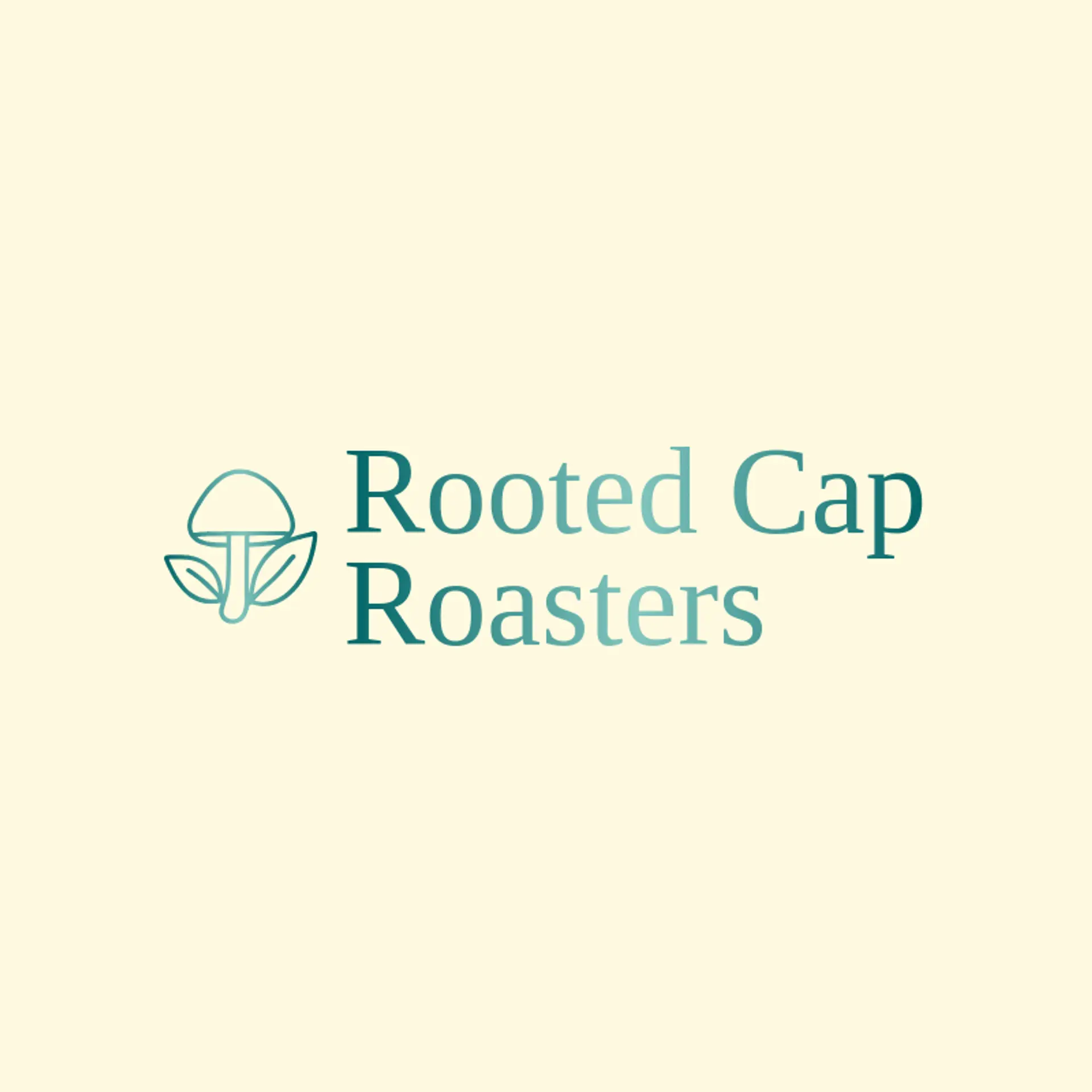 Rooted Cap Roasters logo for mushroom