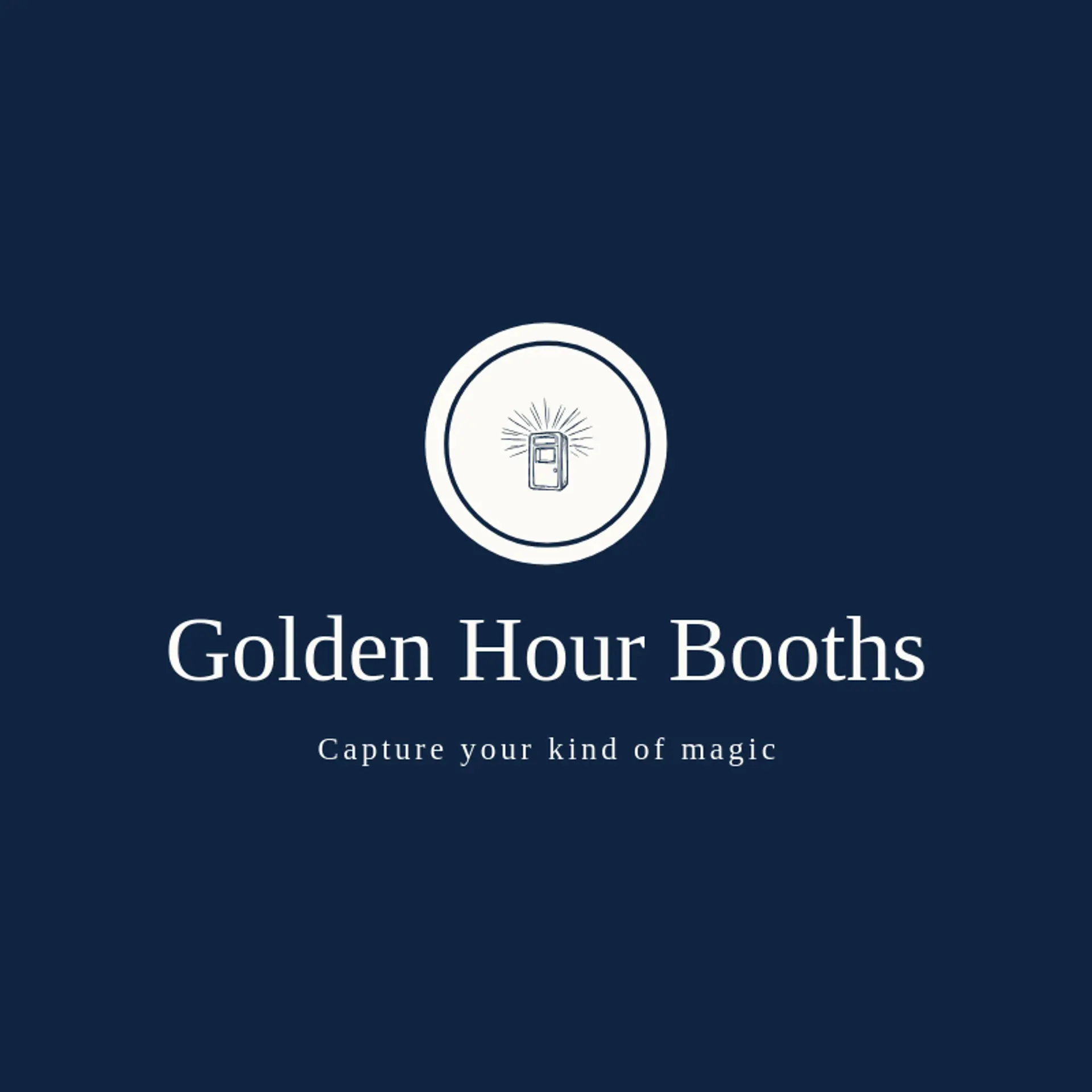 Golden Hour Booths logo for photo booth