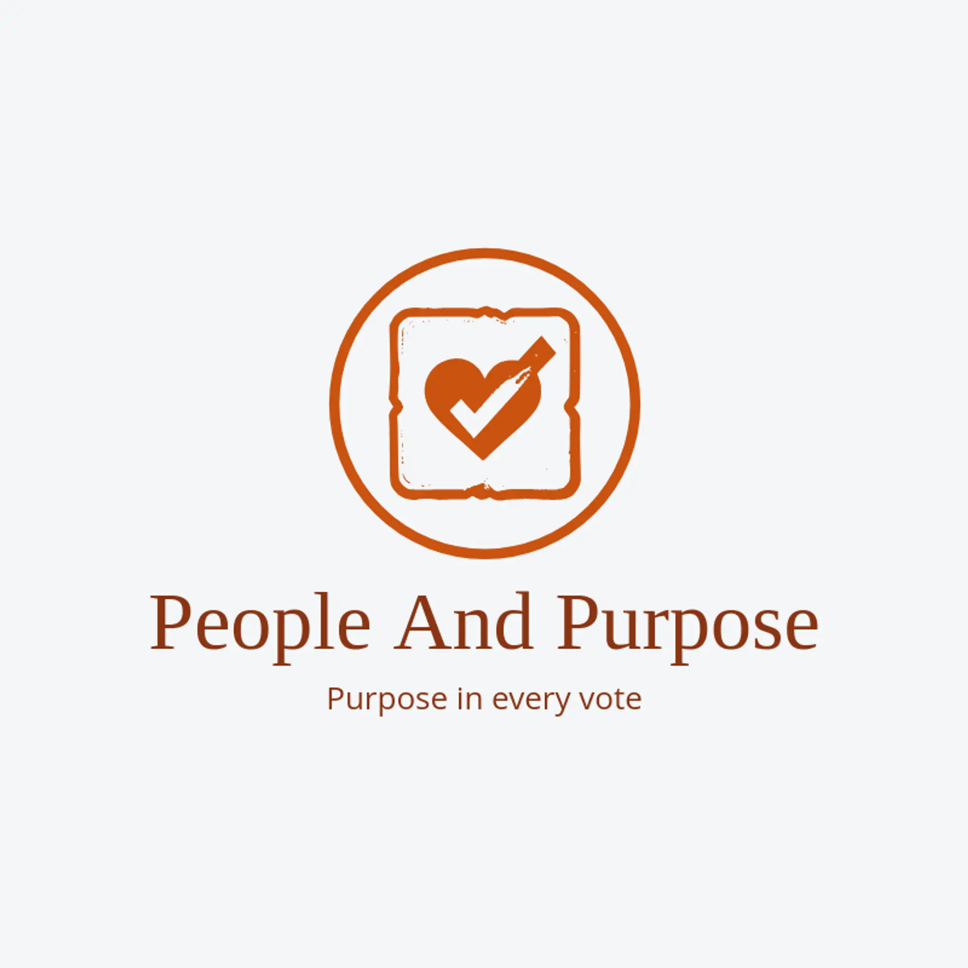 People and Purpose logo for democracy