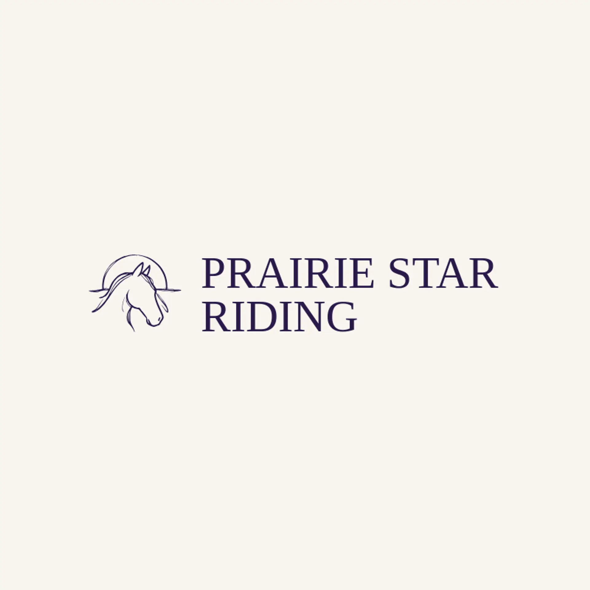 Prairie Star Riding logo for horse head