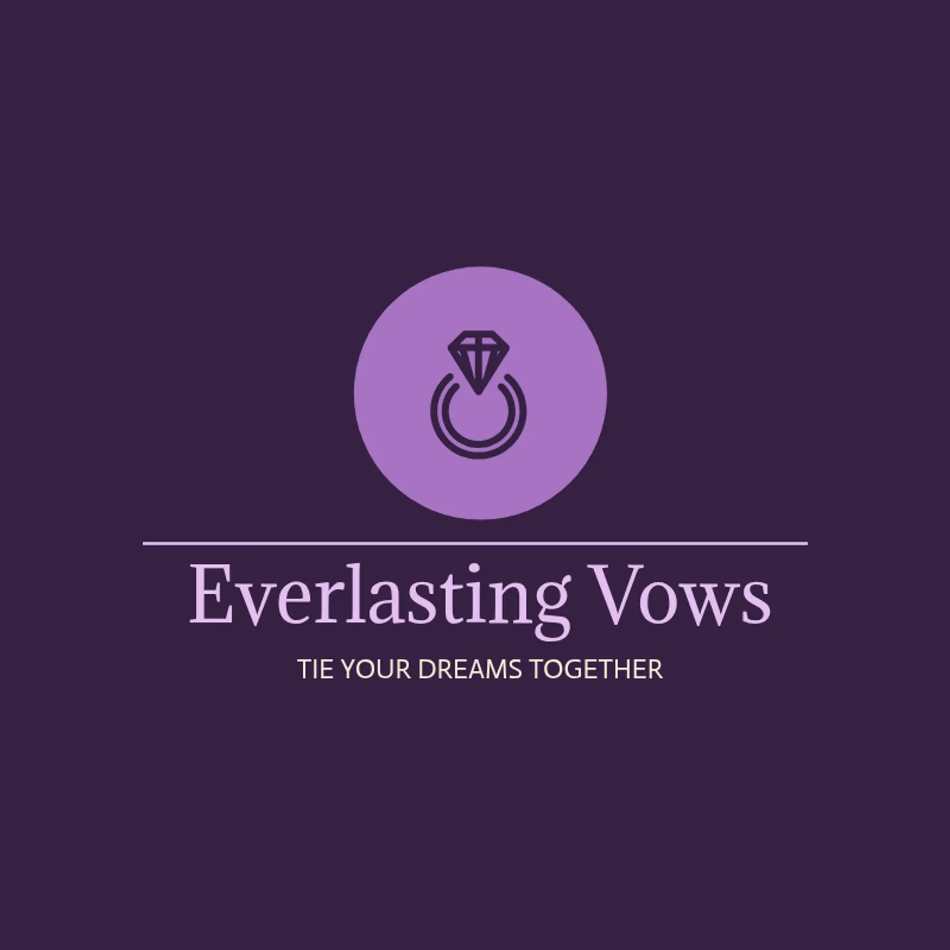 Everlasting Vows logo for wedding company
