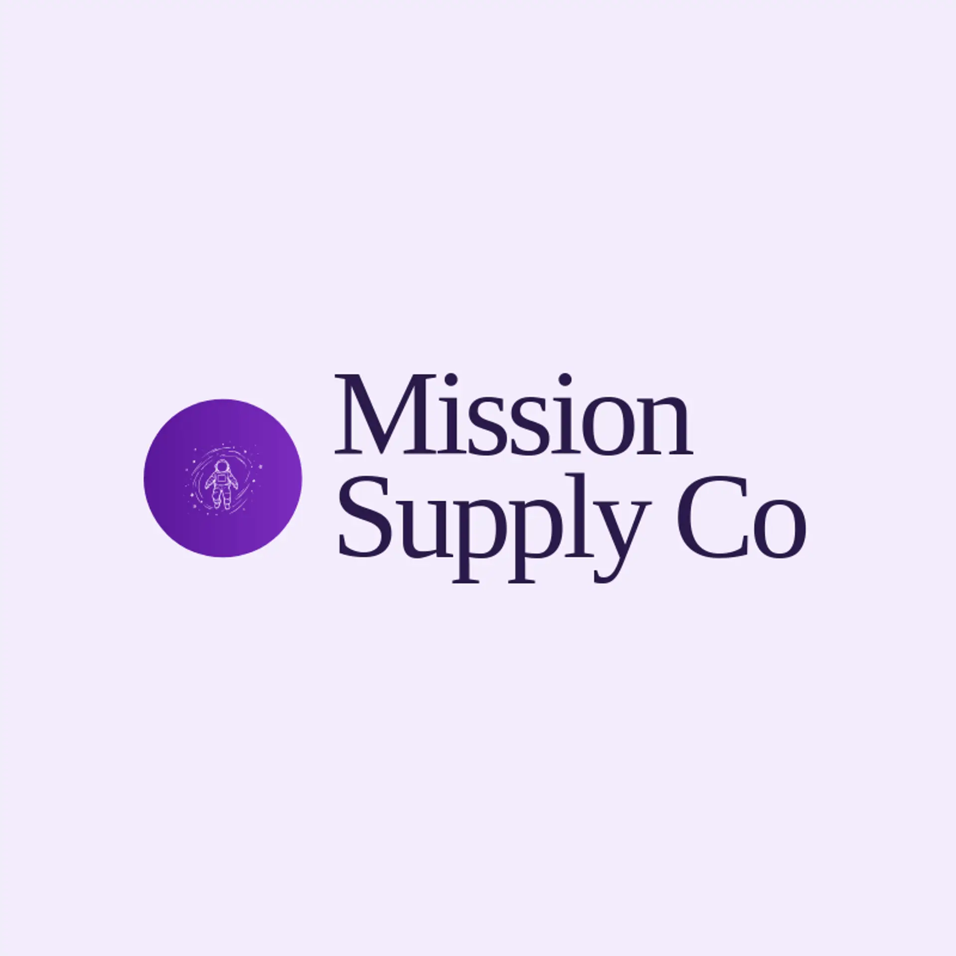 Mission Supply Co logo for astronaut
