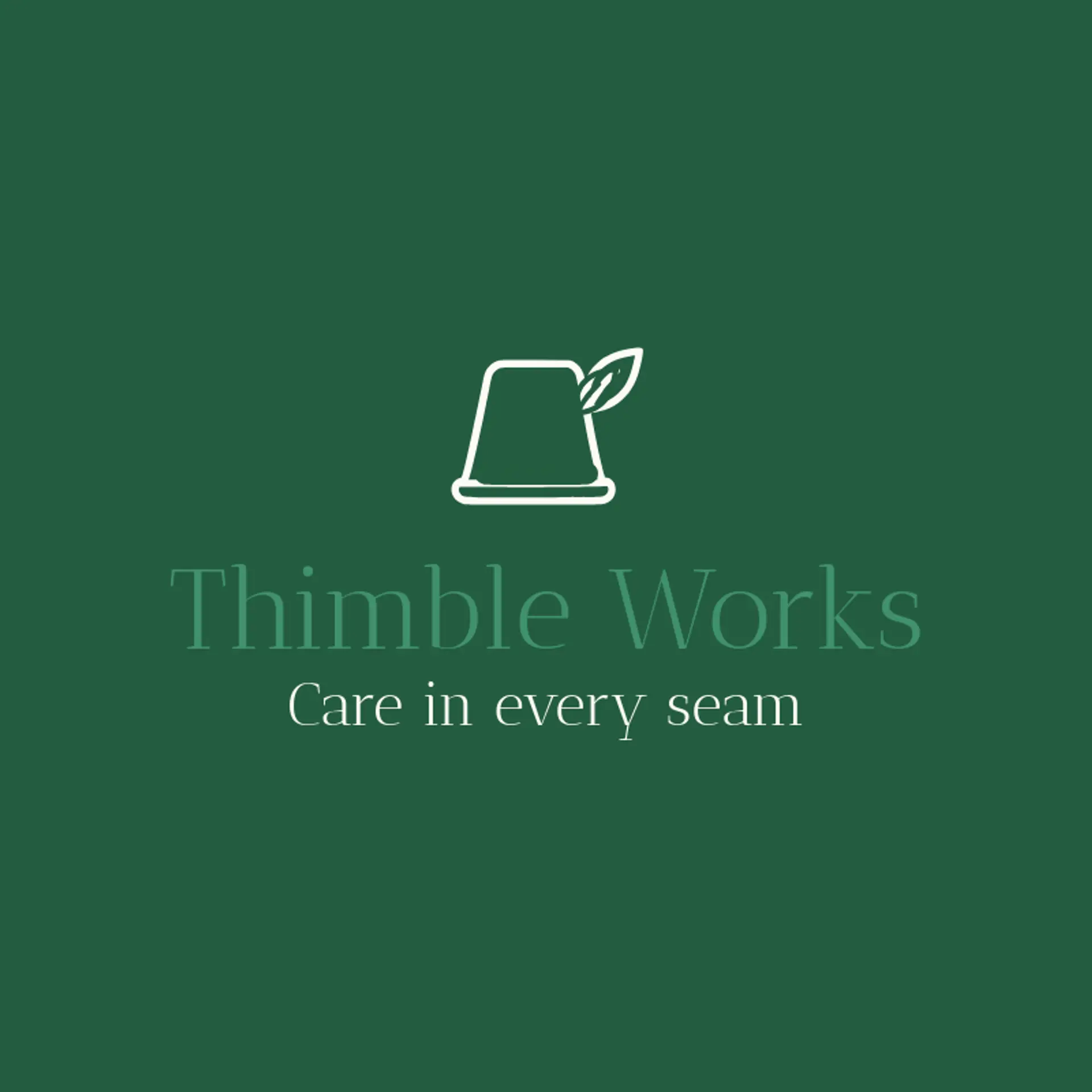 Thimble Works logo for tailor