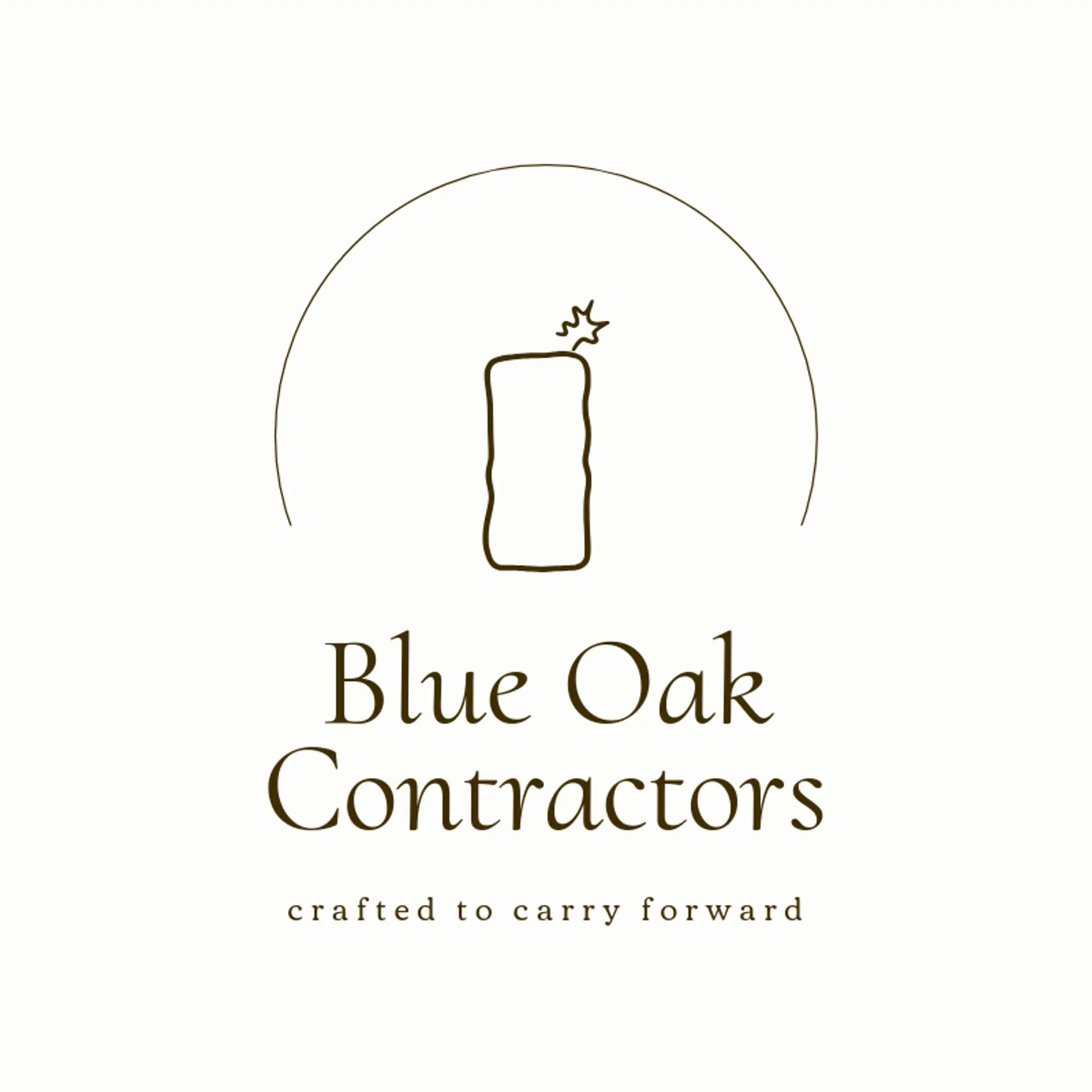 Blue Oak Contractors logo for construction company