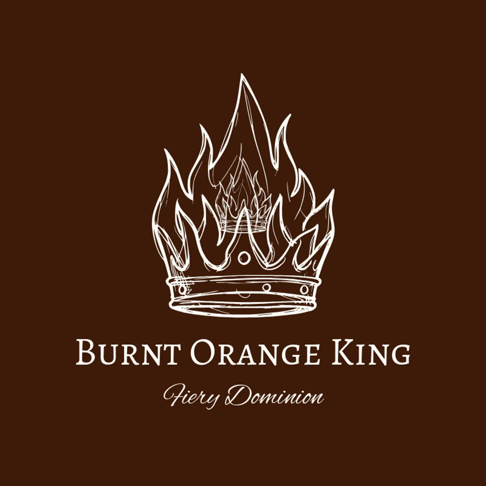 Burnt Orange King logo for king