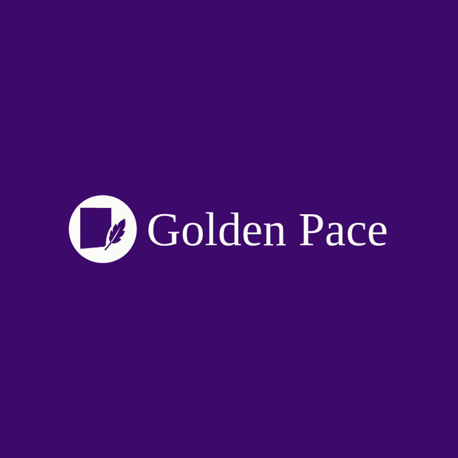 Golden Pace logo for running