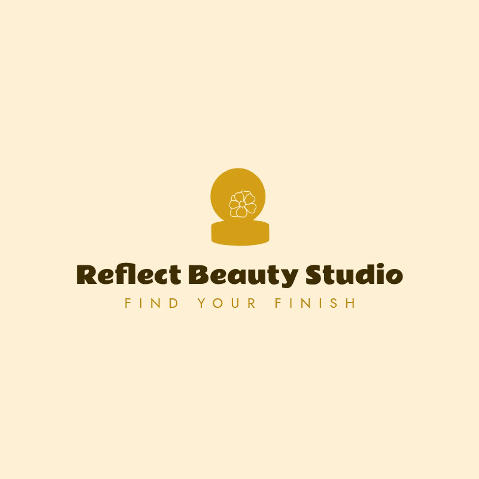Reflect Beauty Studio logo for makeup