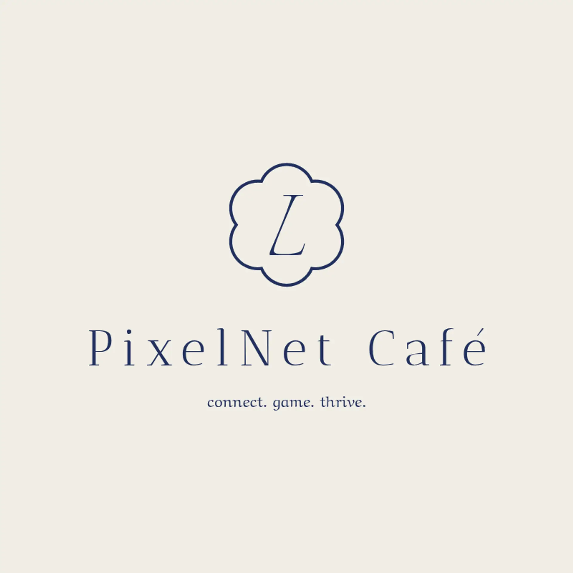 PixelNet Café logo for internet cafe