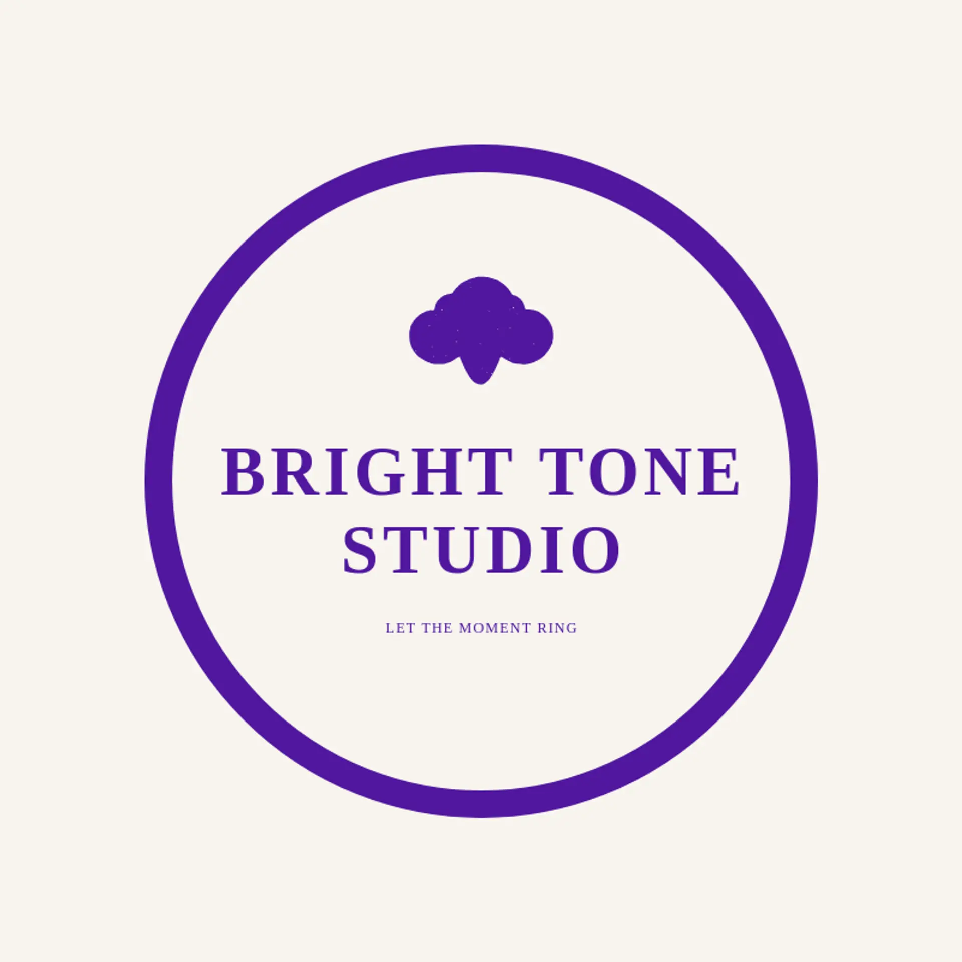 Bright Tone Studio logo for sound wave