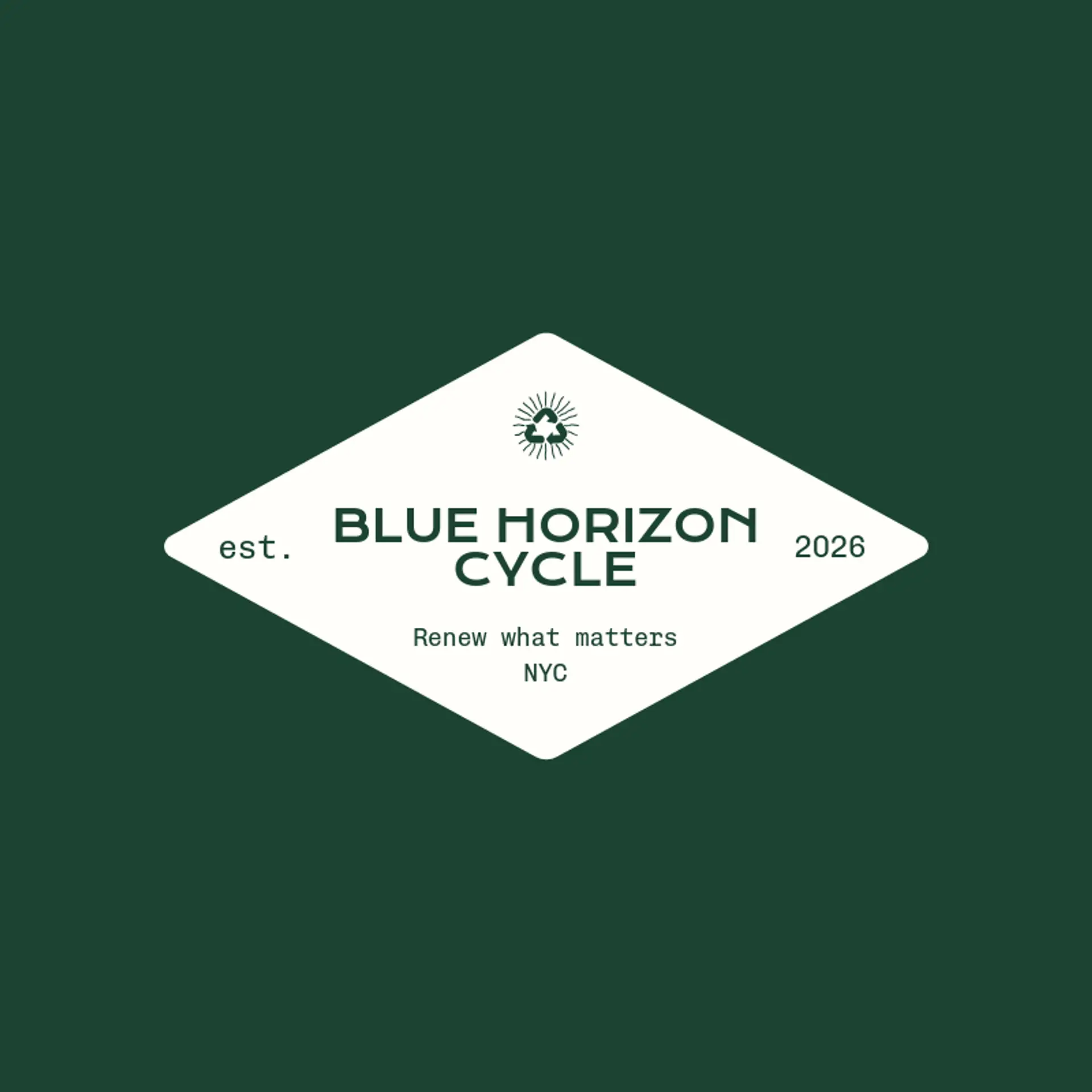 Blue Horizon Cycle logo for recycling