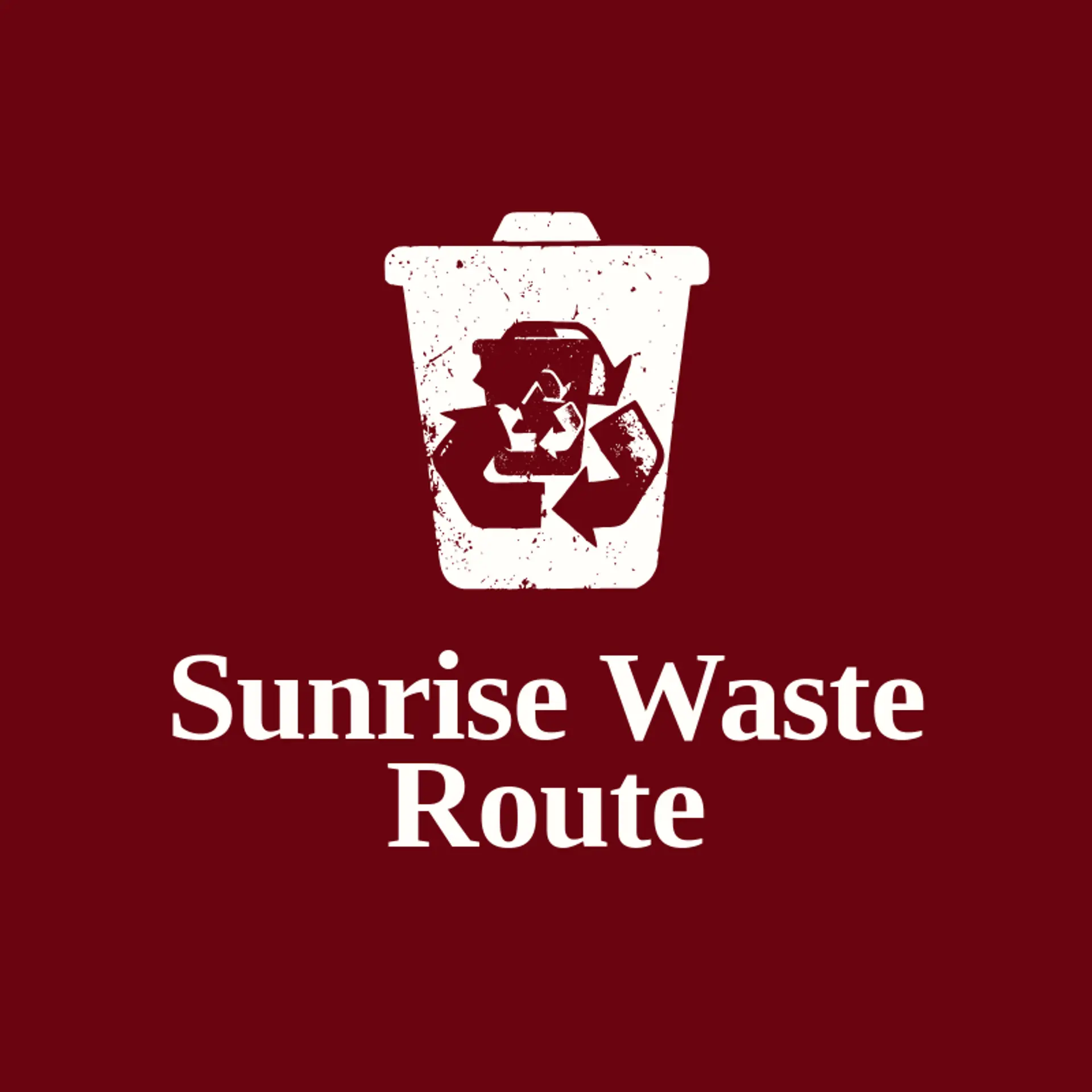 Sunrise Waste Route logo for trash