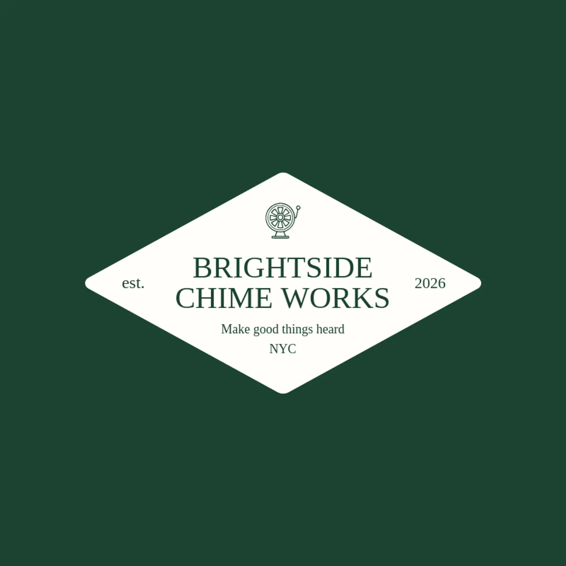 Brightside Chime Works logo for bell