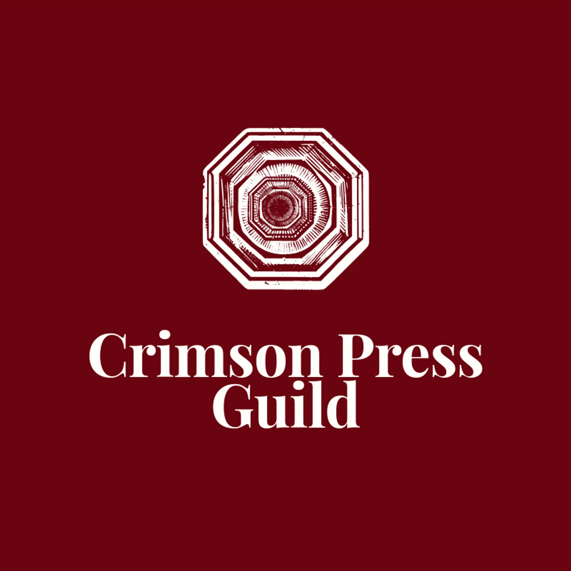 Crimson Press Guild logo for stamp
