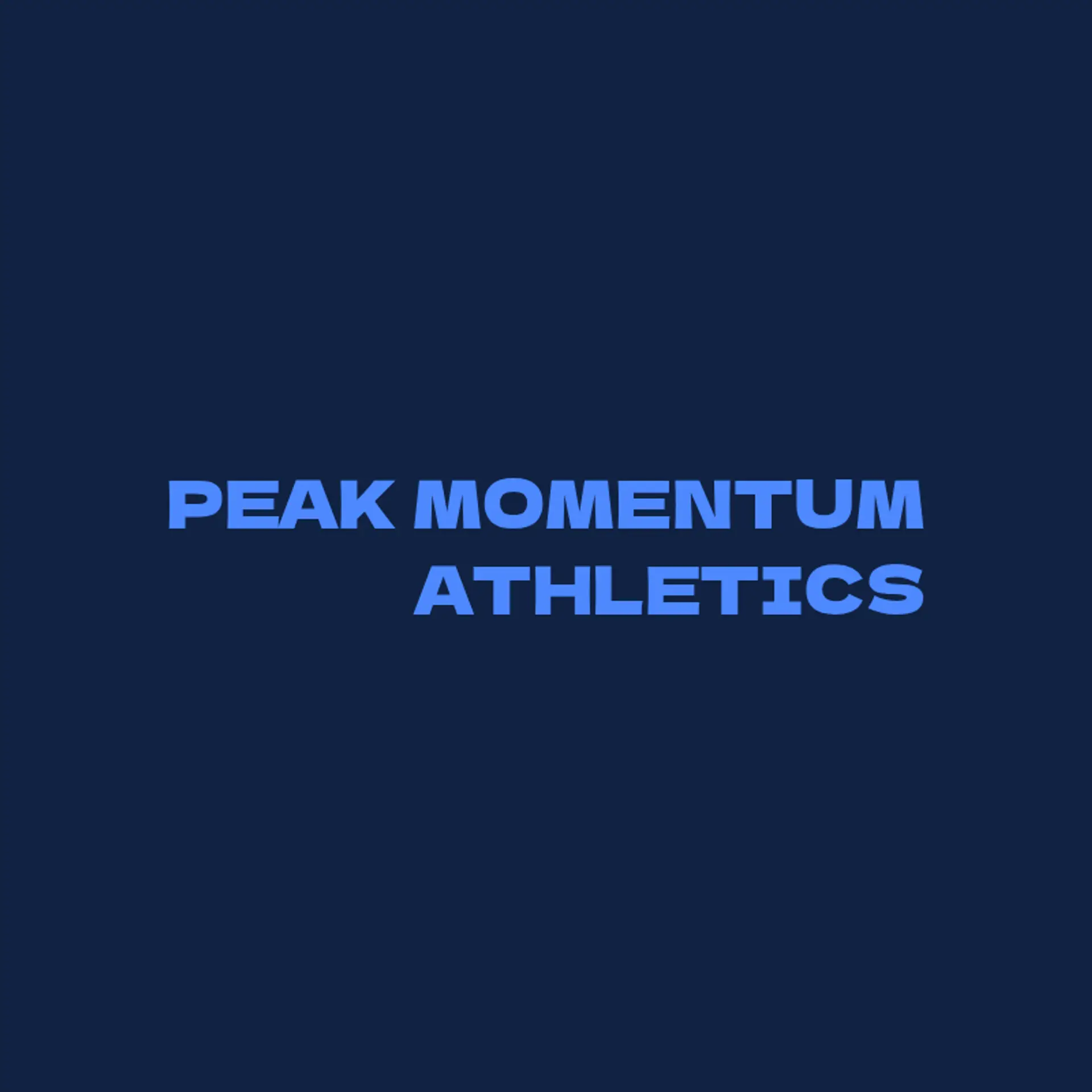 Peak Momentum Athletics logo for sports