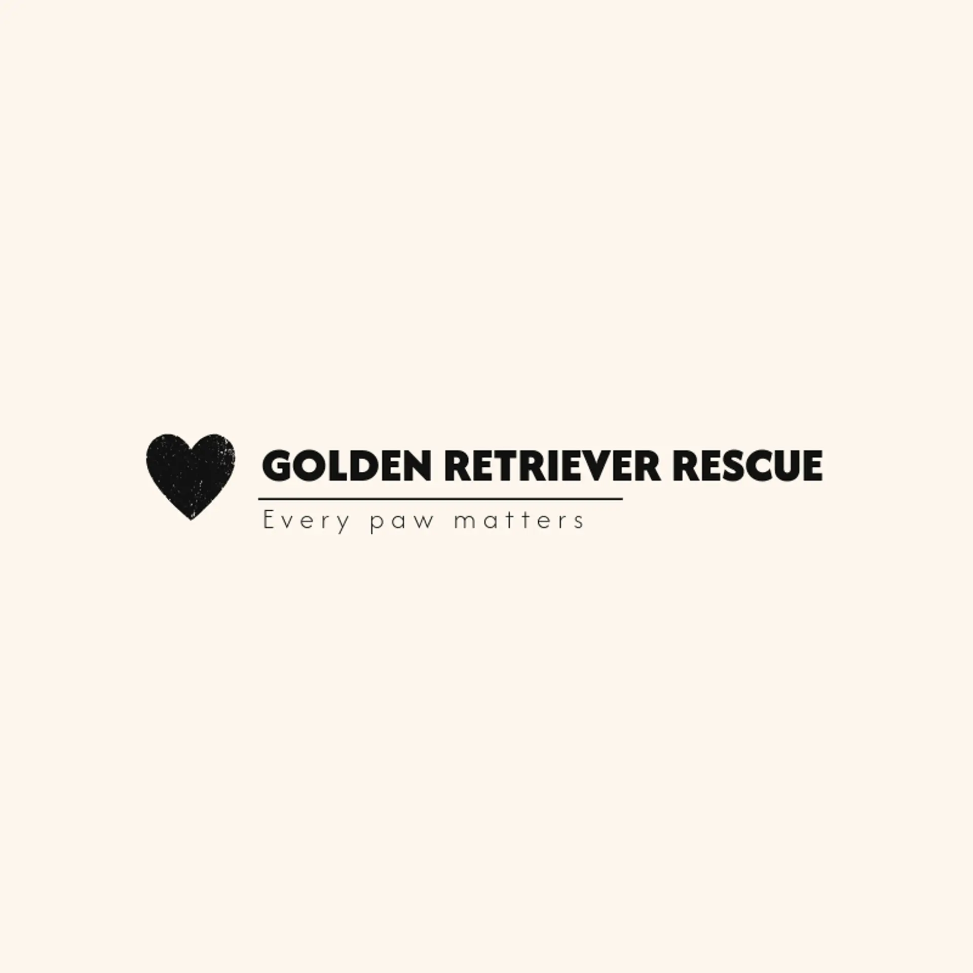 Golden Retriever Rescue logo for heart