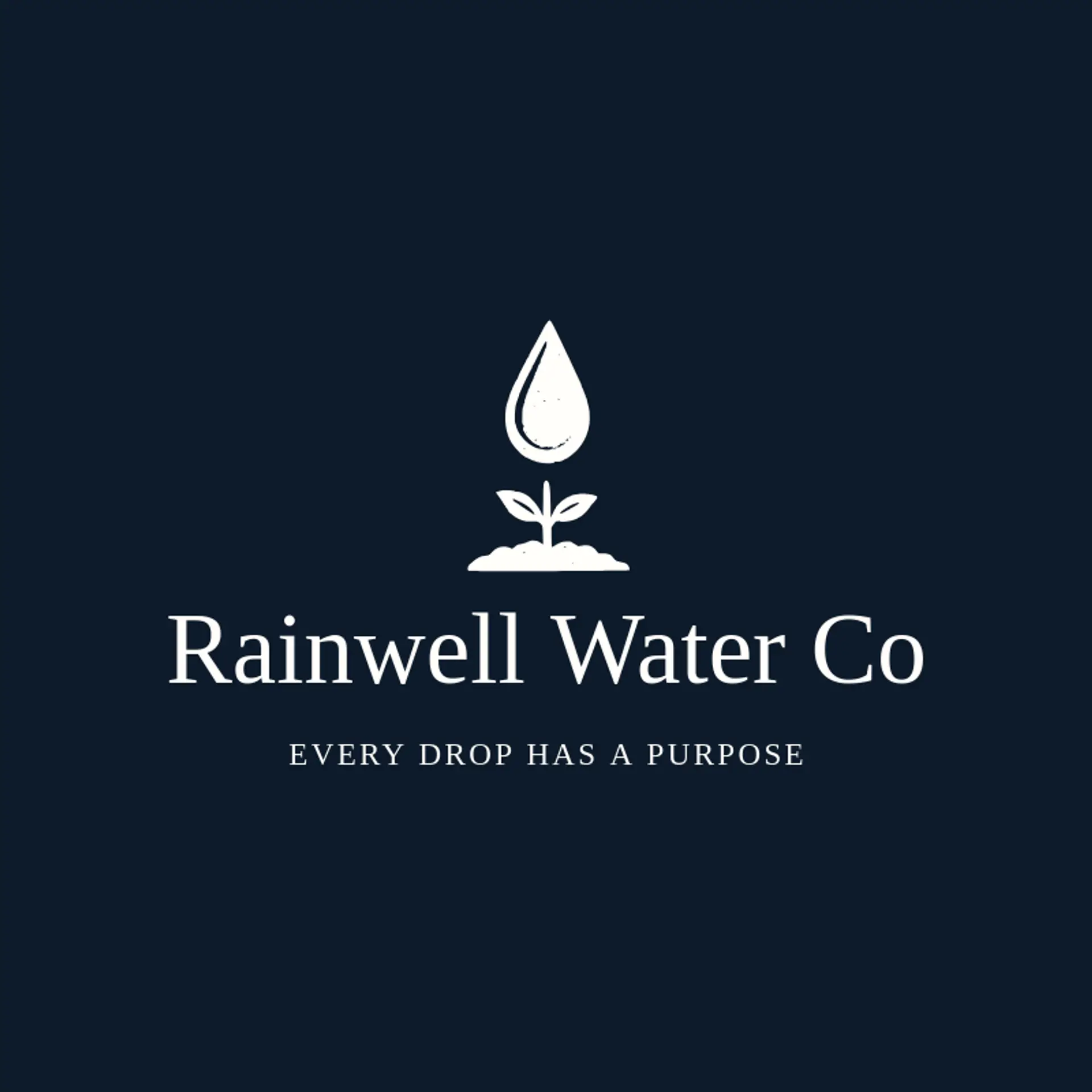 Rainwell Water Co logo for sustainability