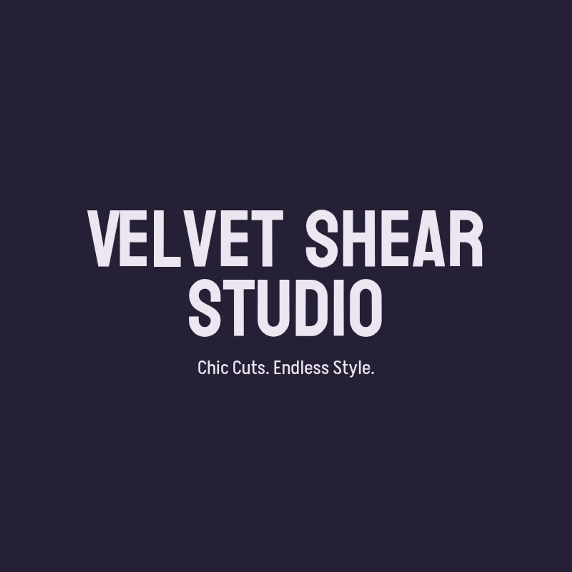 Velvet Shear Studio logo for hair salon