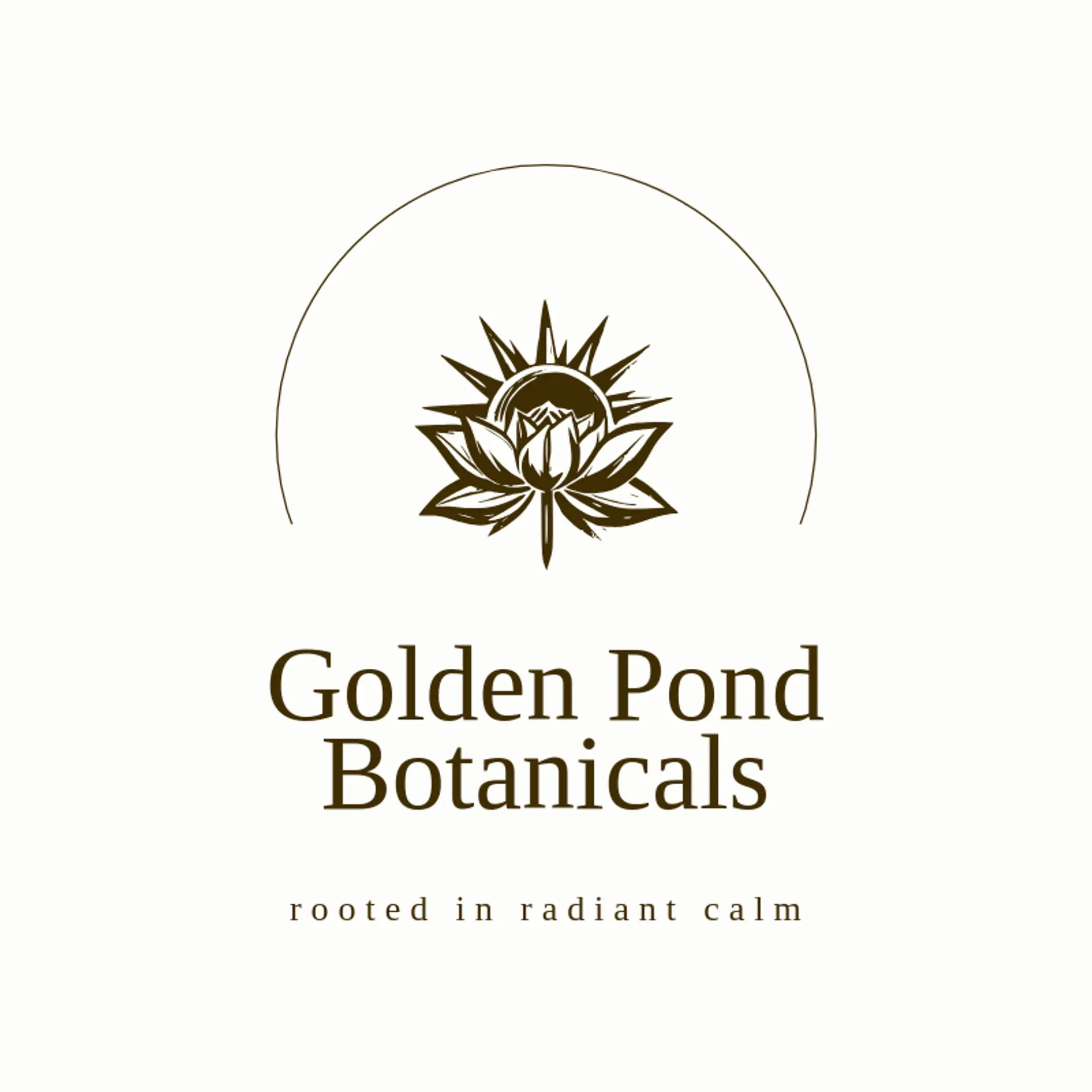 Golden Pond Botanicals logo for lotus flower