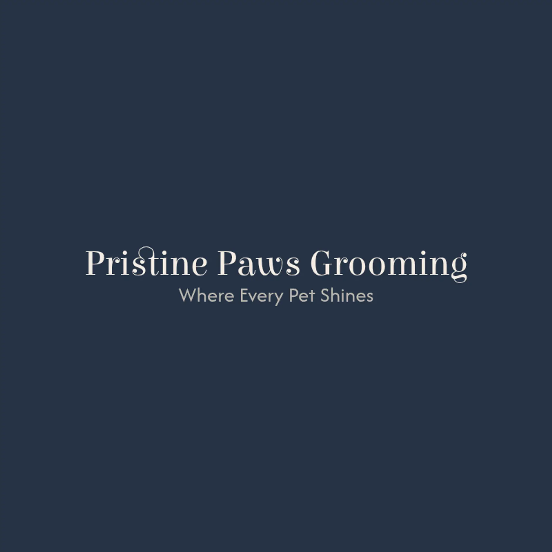 Paws & Whiskers Grooming logo for grooming salon
