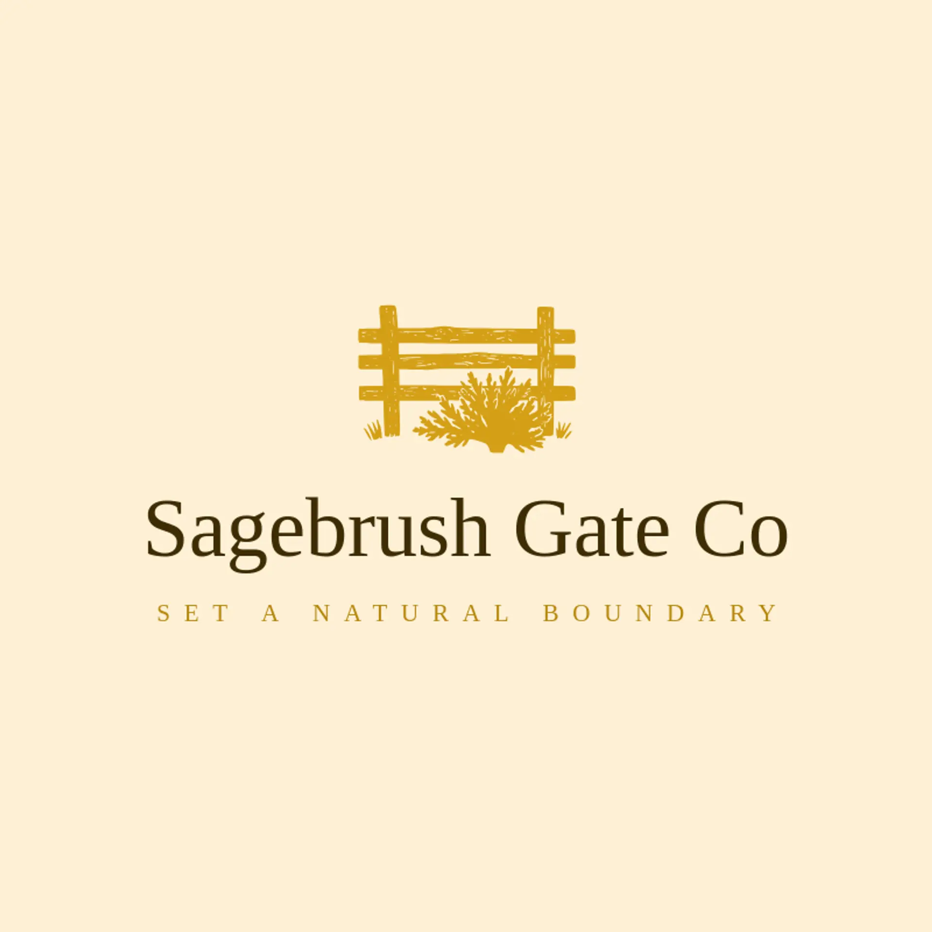 Sagebrush Gate Co logo for fence