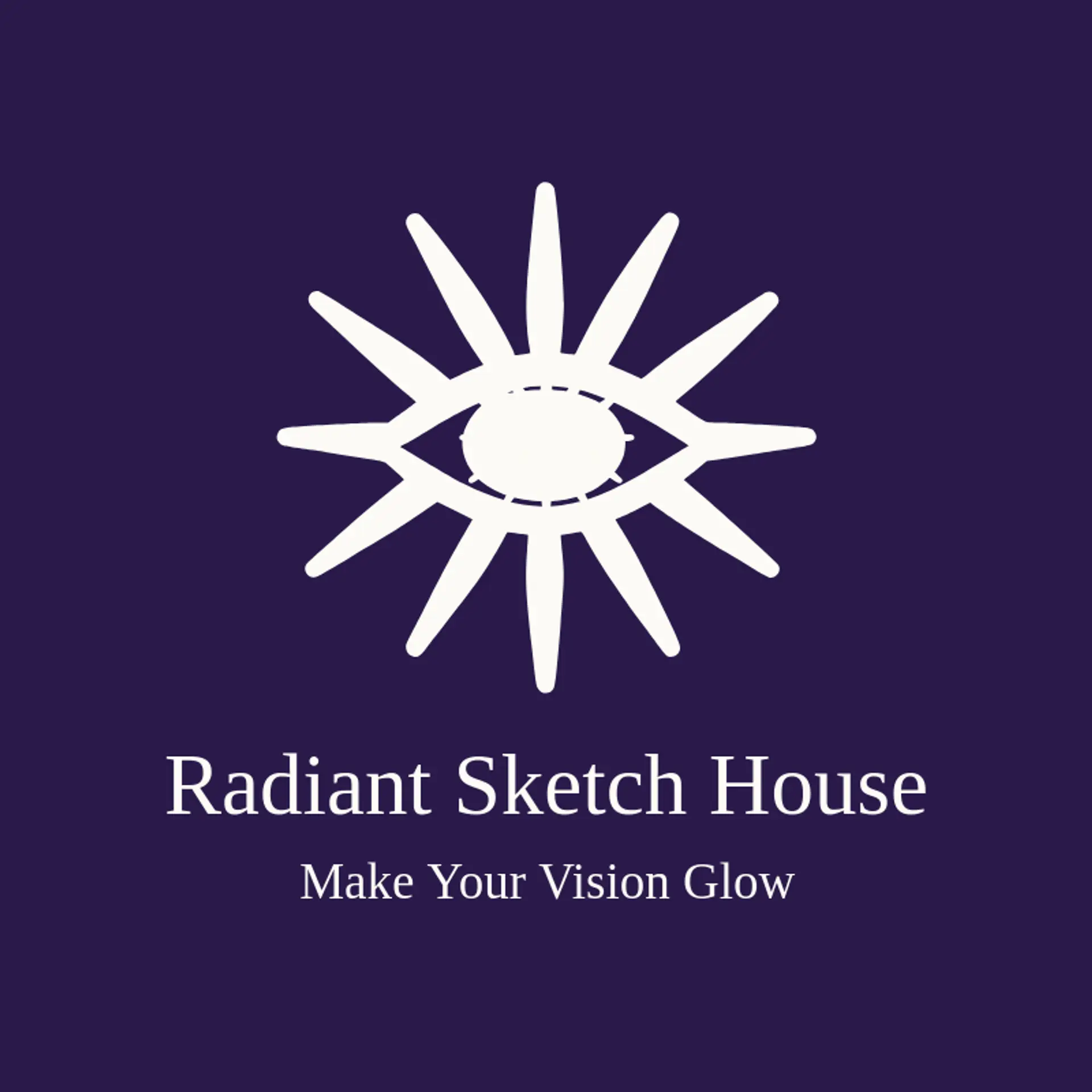 Radiant Sketch House logo for drawing