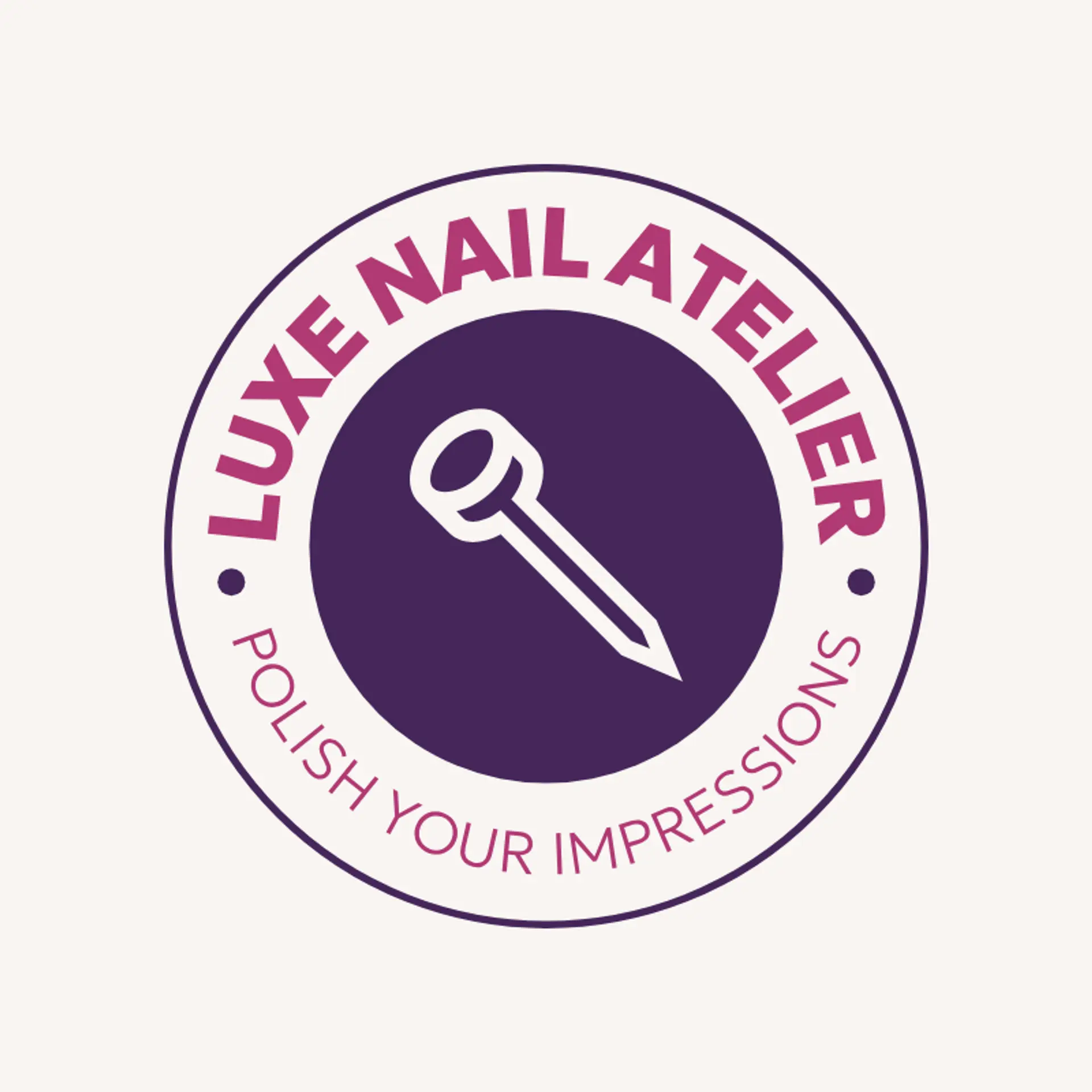 Luxe Nail Atelier logo for nail salon