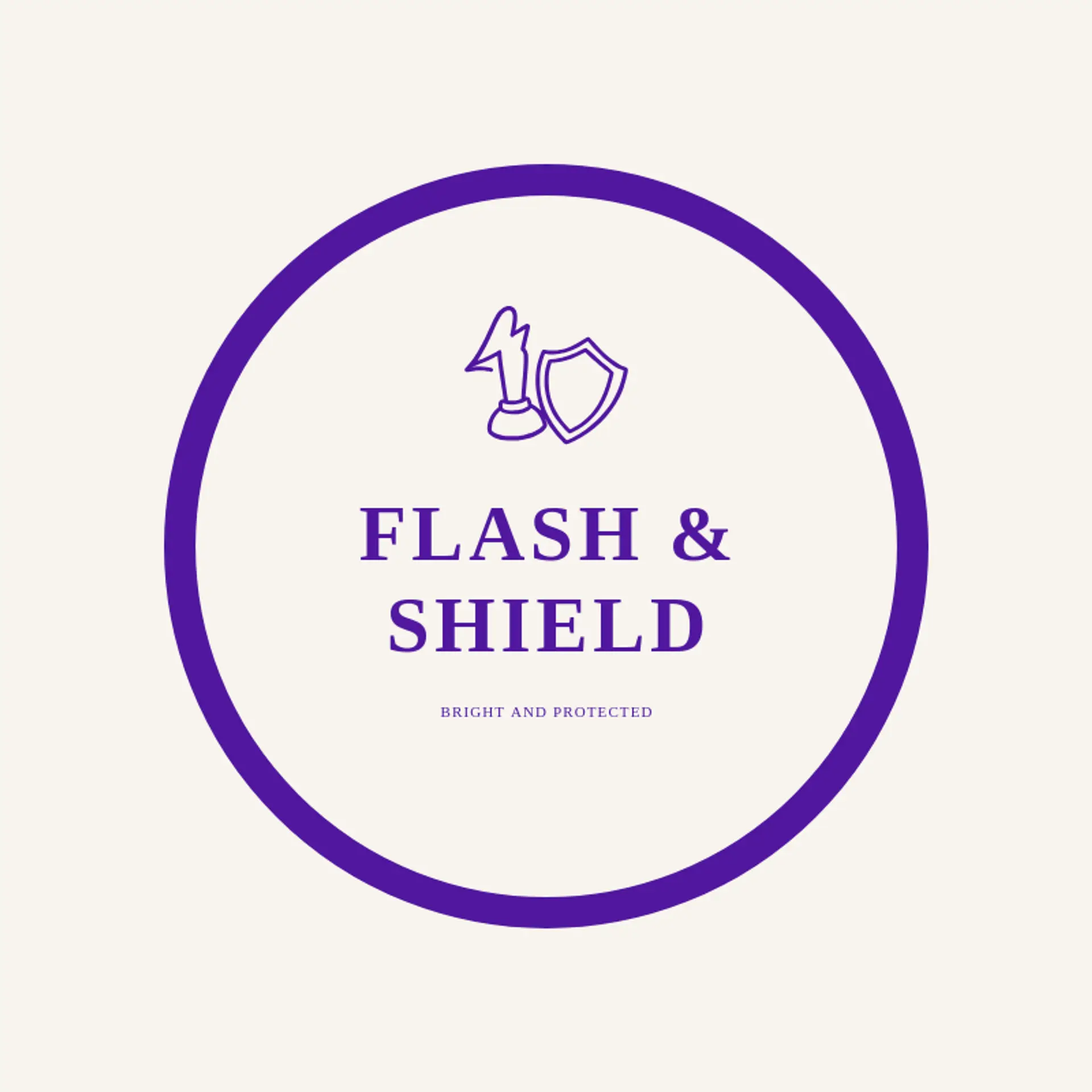 Flash & Shield logo for photo