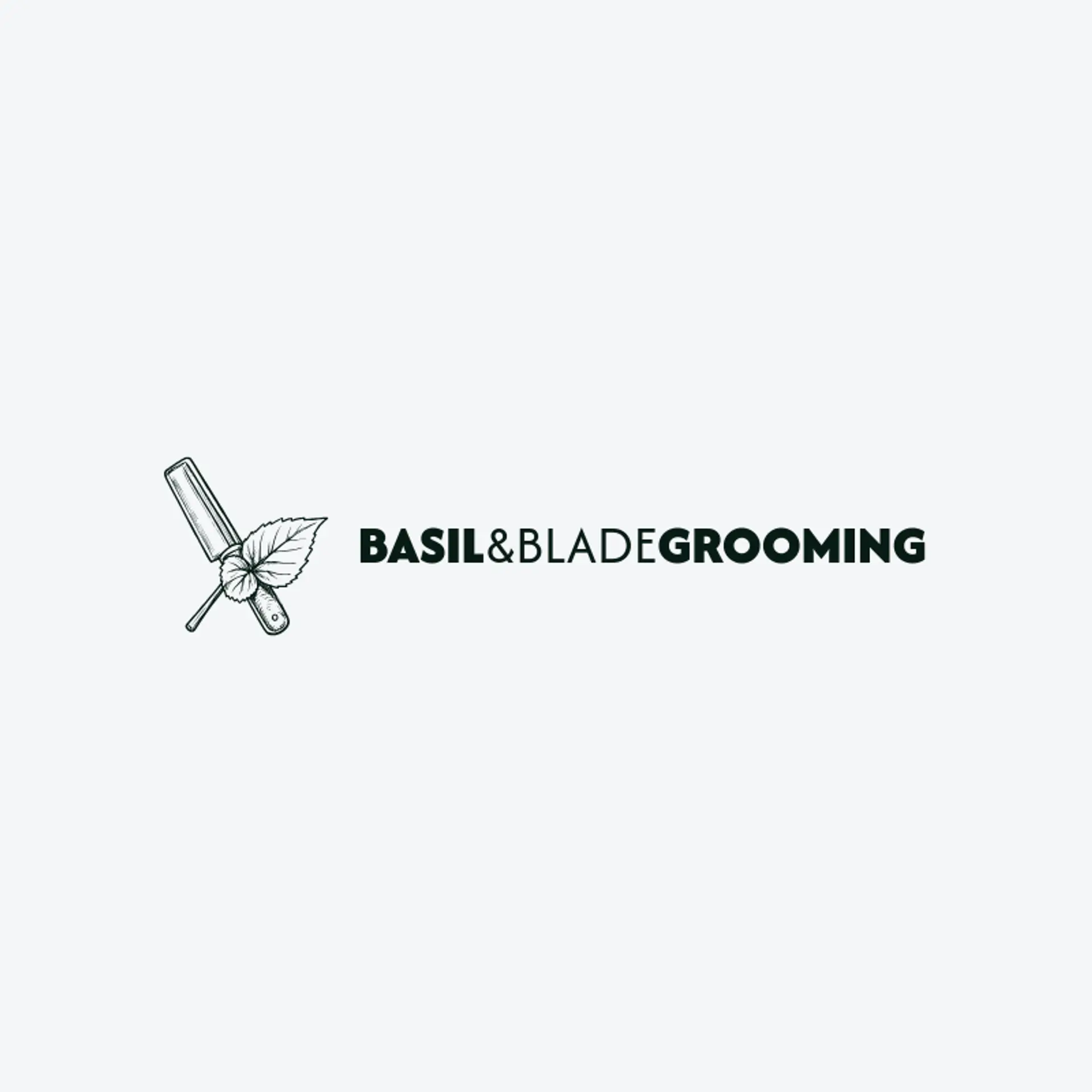 Basil & Blade Grooming logo for men salon