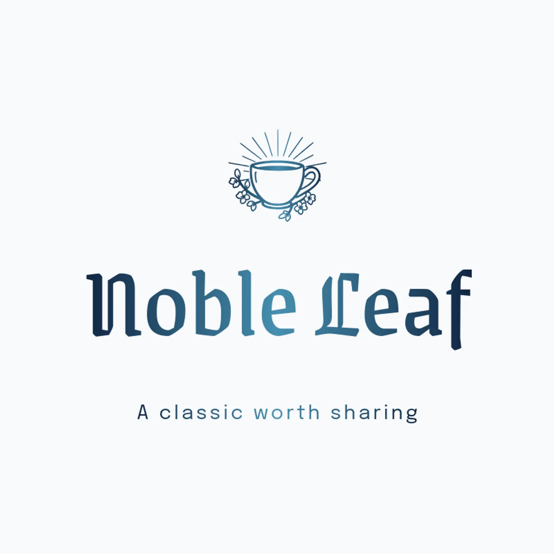 Noble Leaf logo for tea