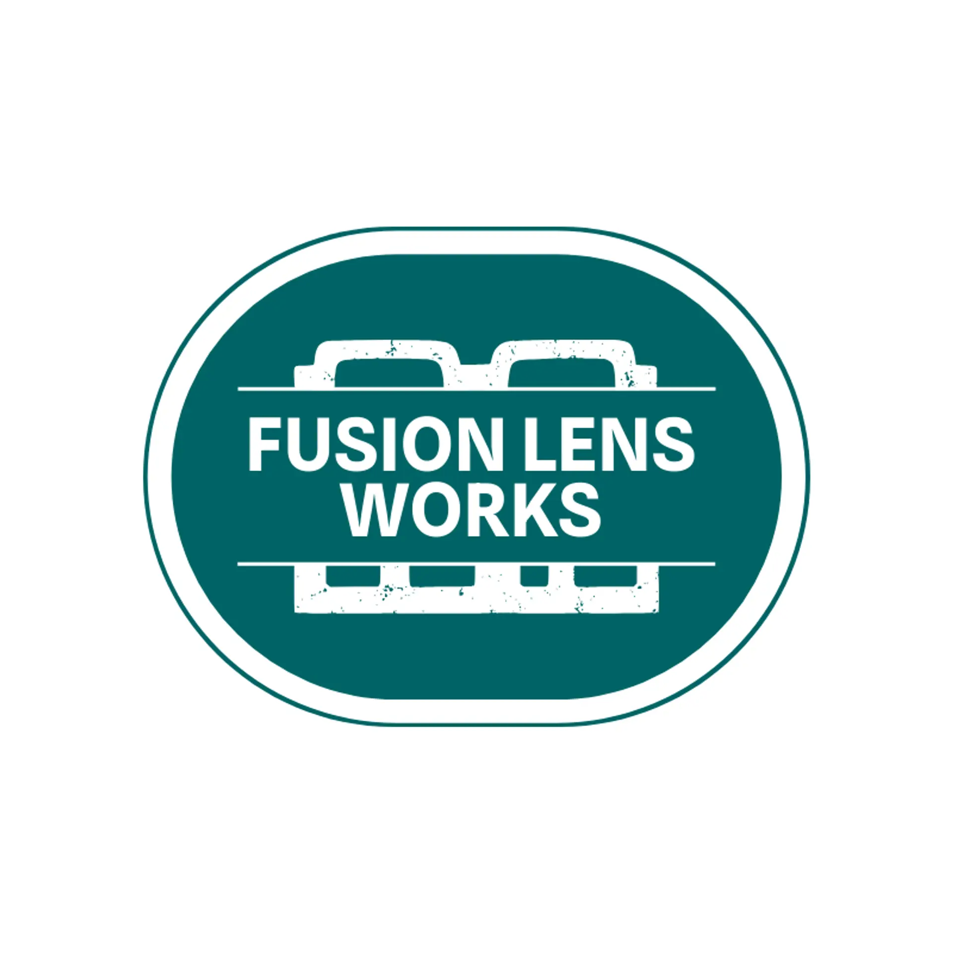 Fusion Lens Works logo for glasses