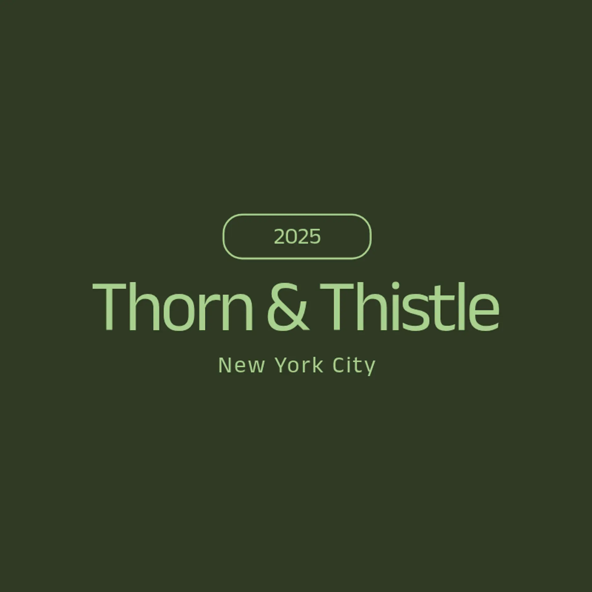 Thorn & Thistle logo for cool landscaping