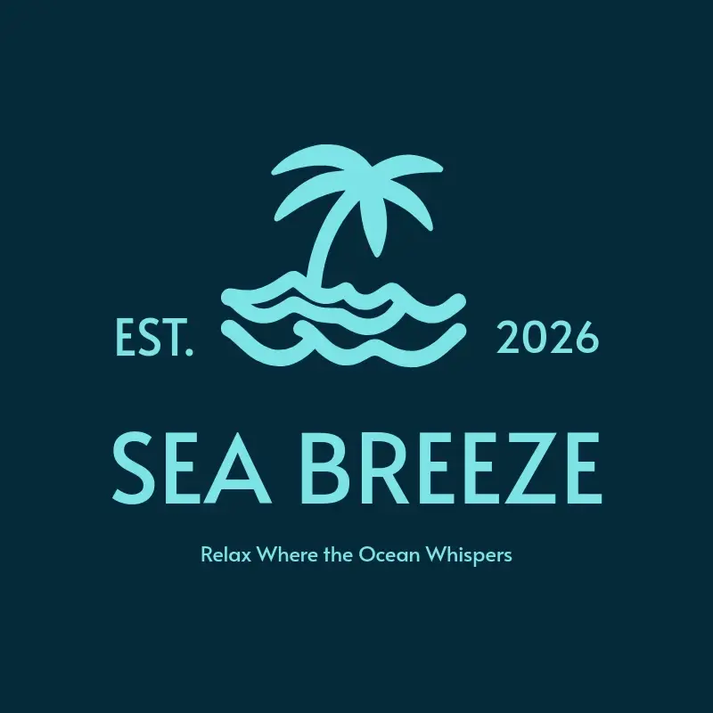 The boat name Sea Breeze as a branded logo with a single color icon