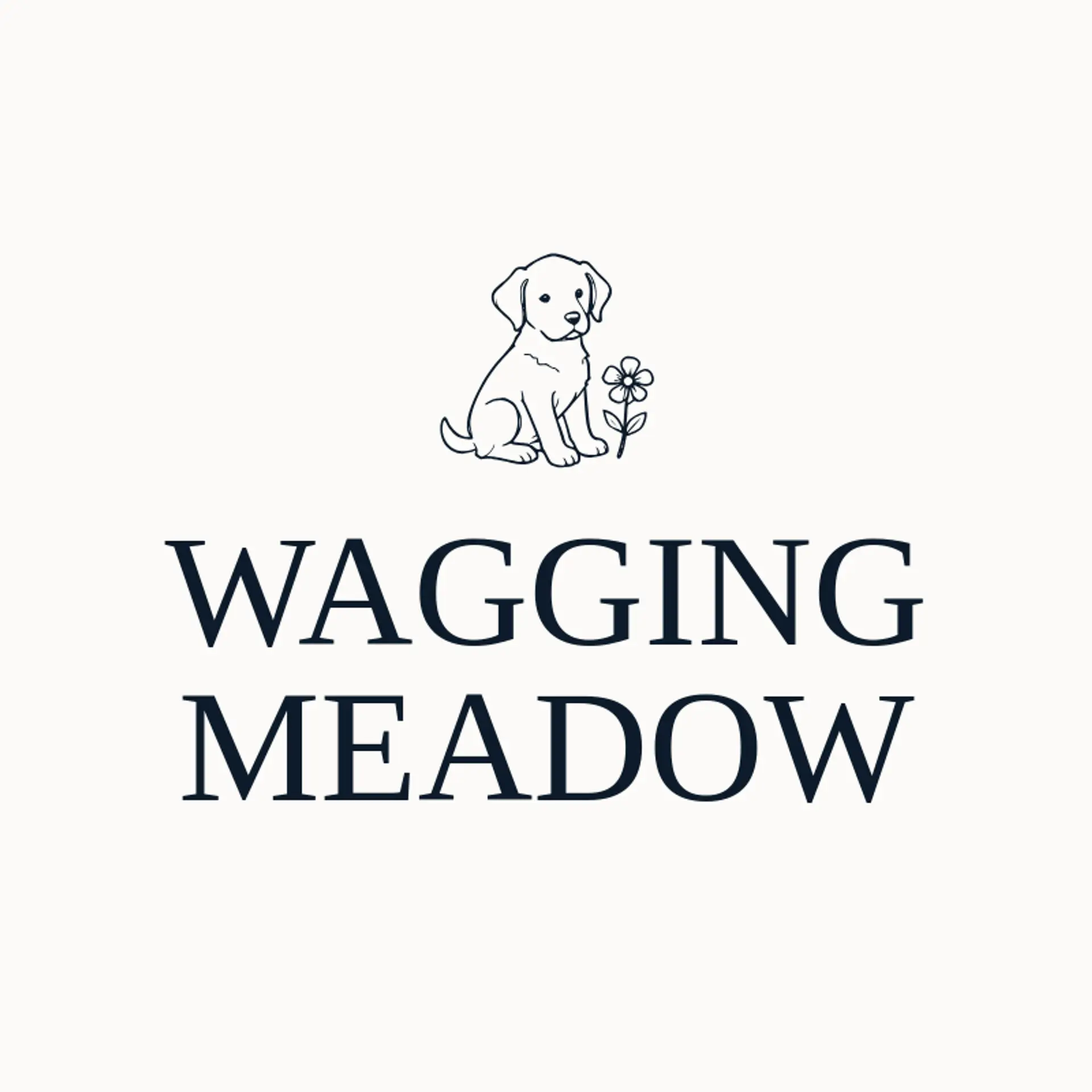 Wagging Meadow logo for puppy