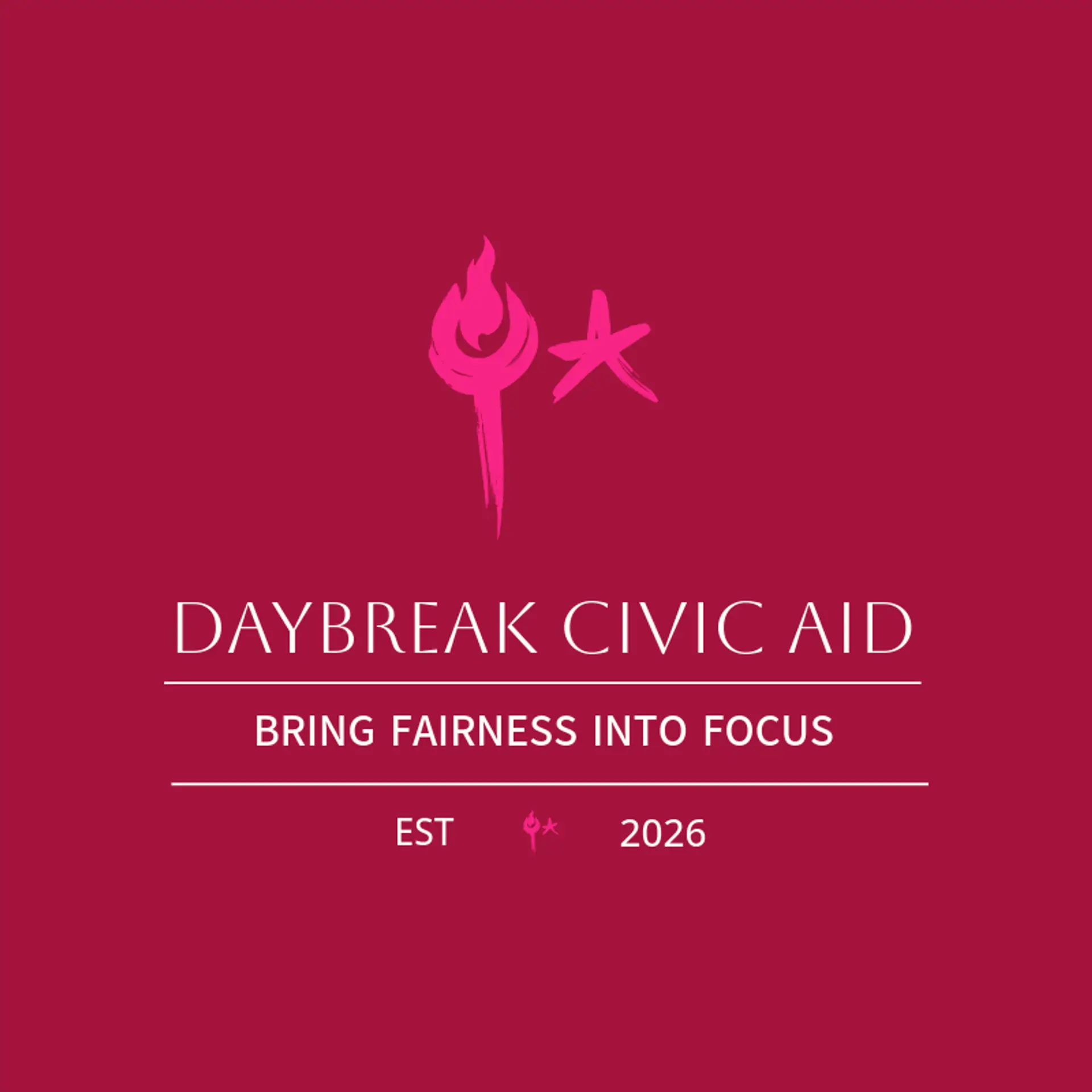 Daybreak Civic Aid logo for justice