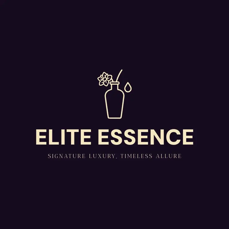 The beauty business name Elite Essence as a branded logo with a single color icon