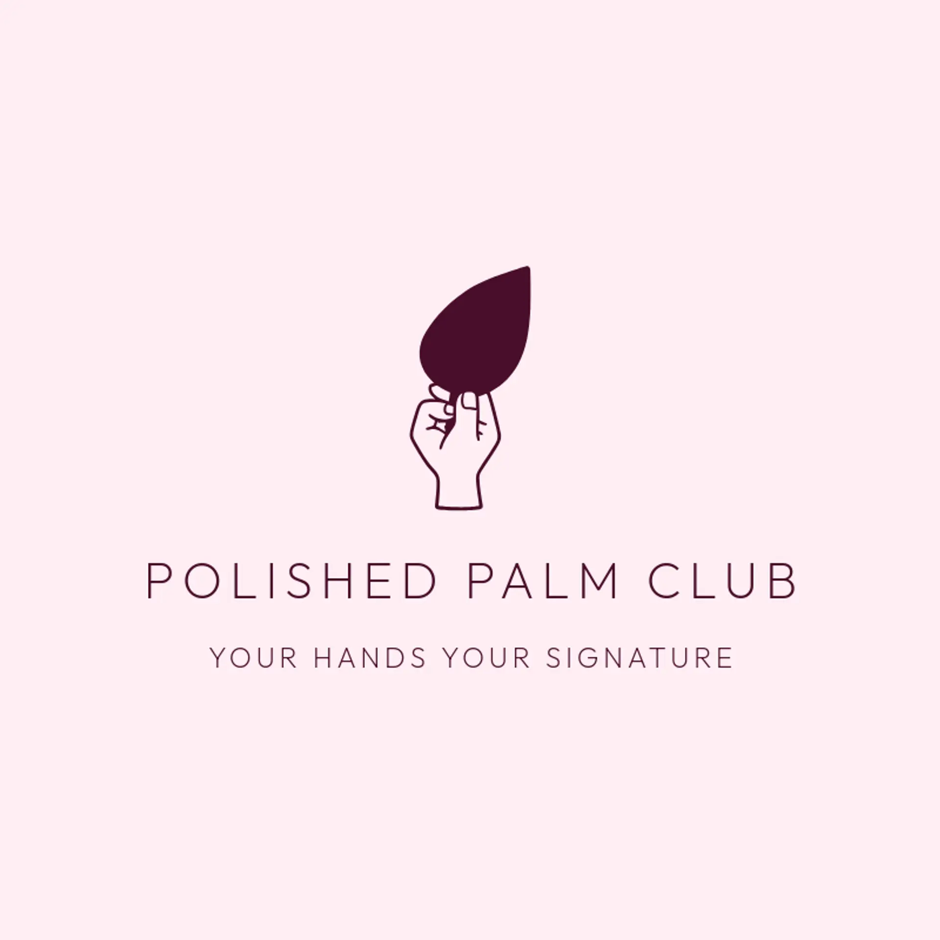 Polished Palm Club logo for nail